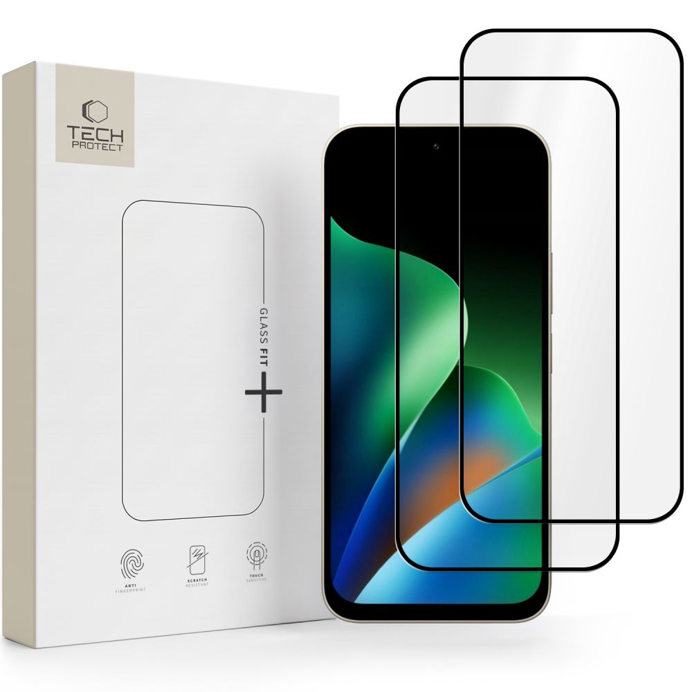 Tech-Protect Glass Fit+ 2-pak hærdet glas til Xiaomi Redmi 17 4G / 5G – Sort