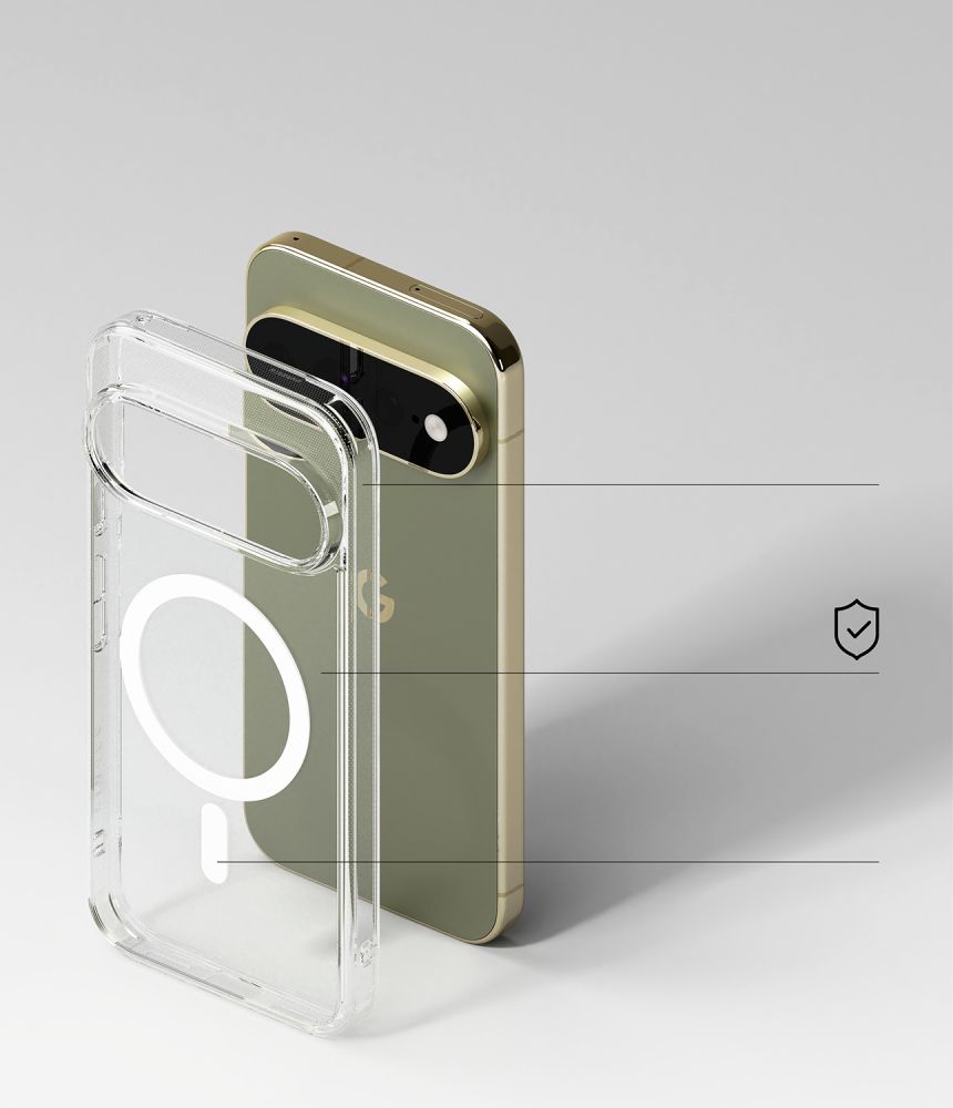 Ringke Fusion magnetisk MagSafe-etui til Google Pixel 11 Pro XL – gennemsigtigt