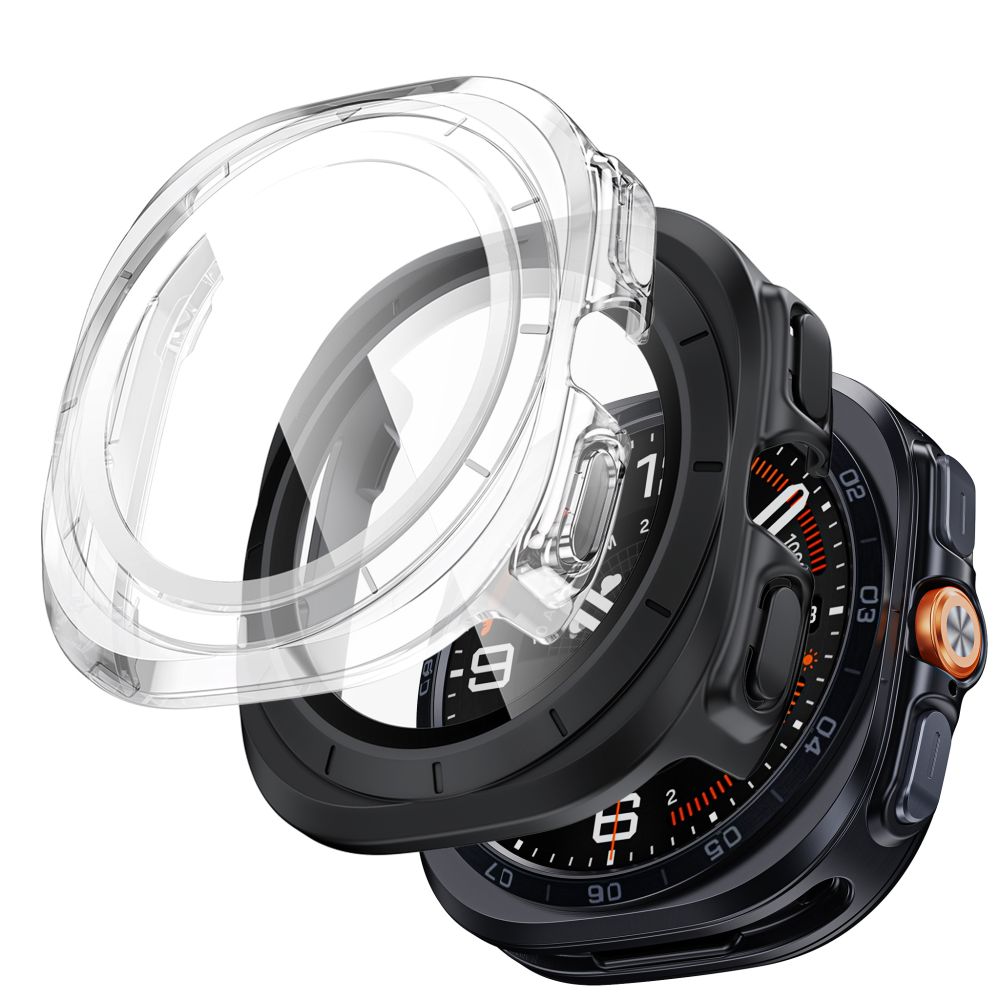 Tech-Protect Defense 2-pak etui til Samsung Galaxy Watch Ultra 47 mm – klar, mat sort