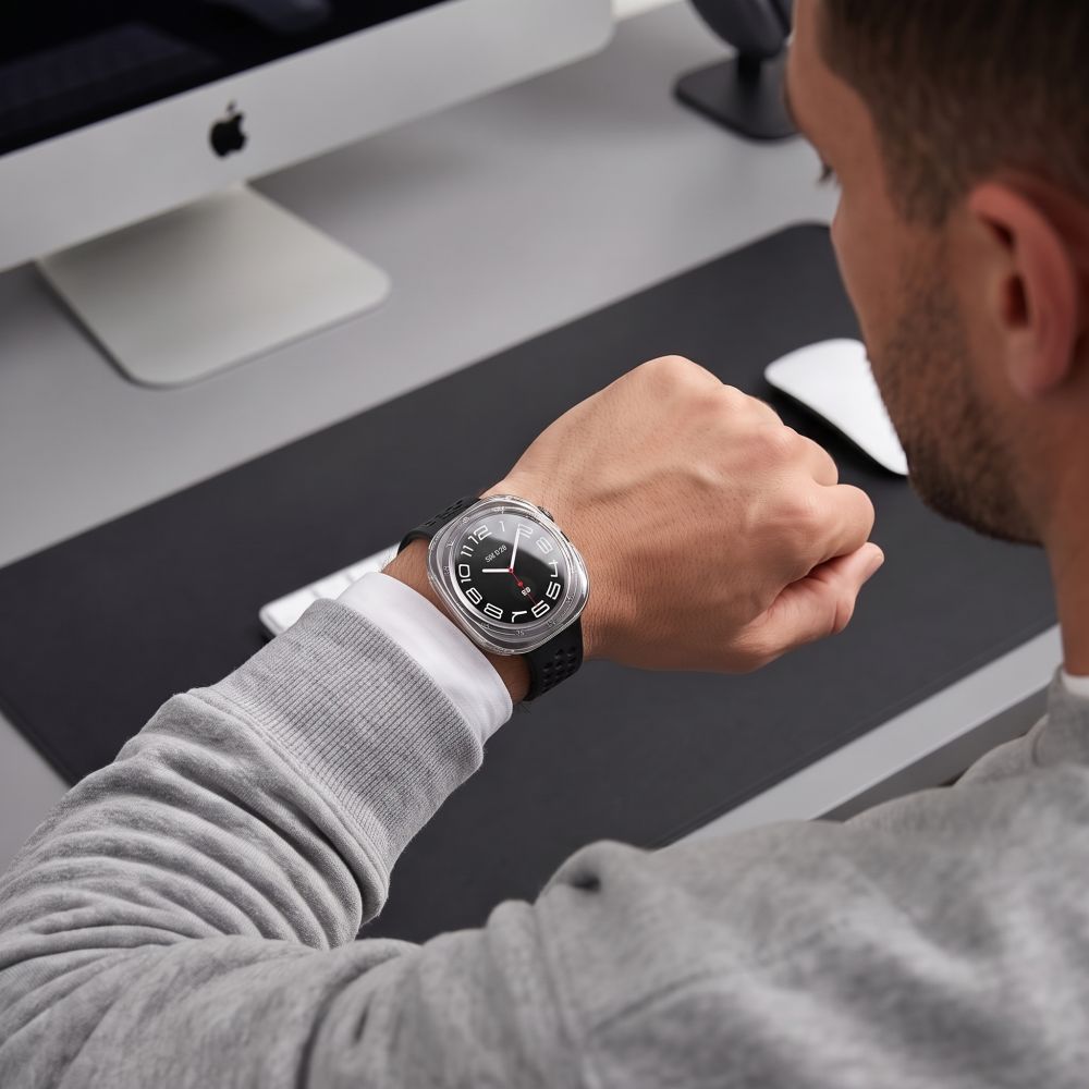 Tech-Protect Defense 2-pak etui til Samsung Galaxy Watch Ultra 47 mm – klar, mat sort