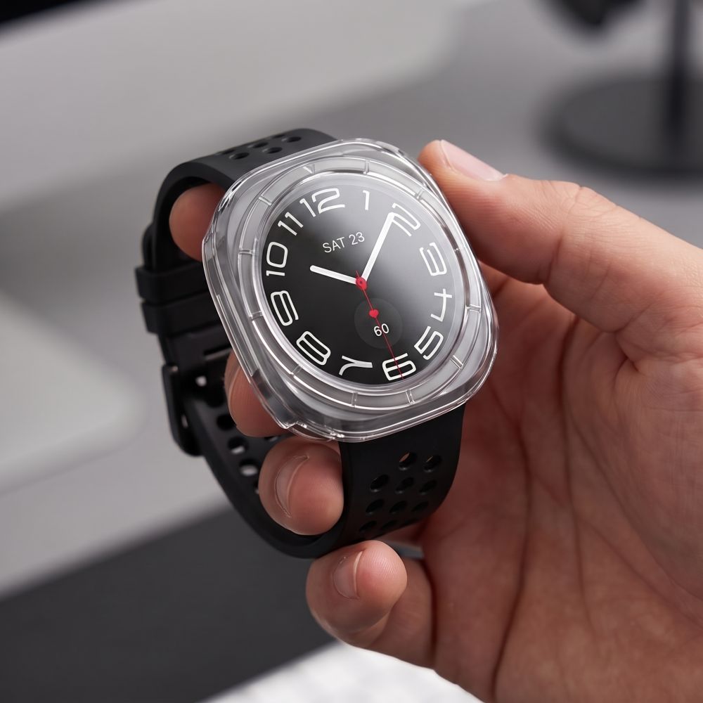 Tech-Protect Defense 2-pak etui til Samsung Galaxy Watch Ultra 47 mm – klar, mat sort