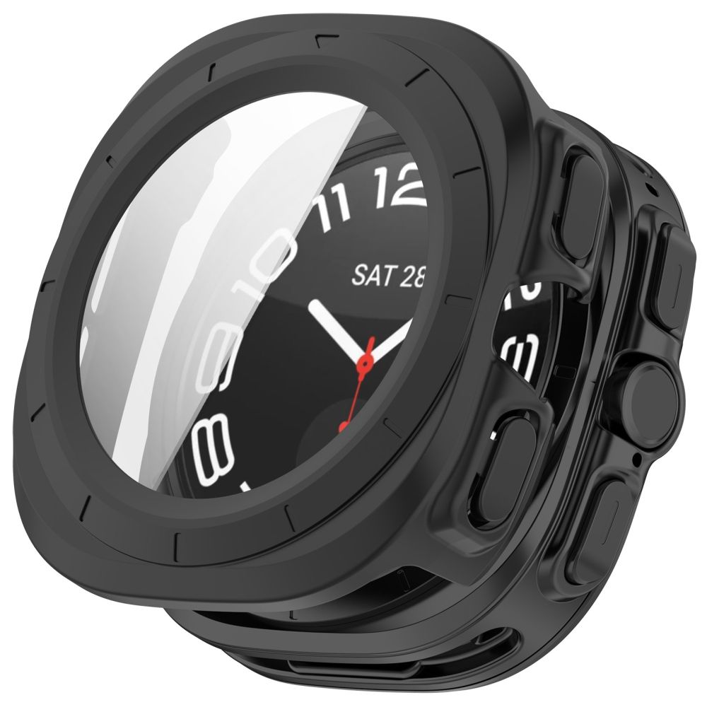 Tech-Protect Defense 2-pak etui til Samsung Galaxy Watch Ultra 47 mm – klar, mat sort