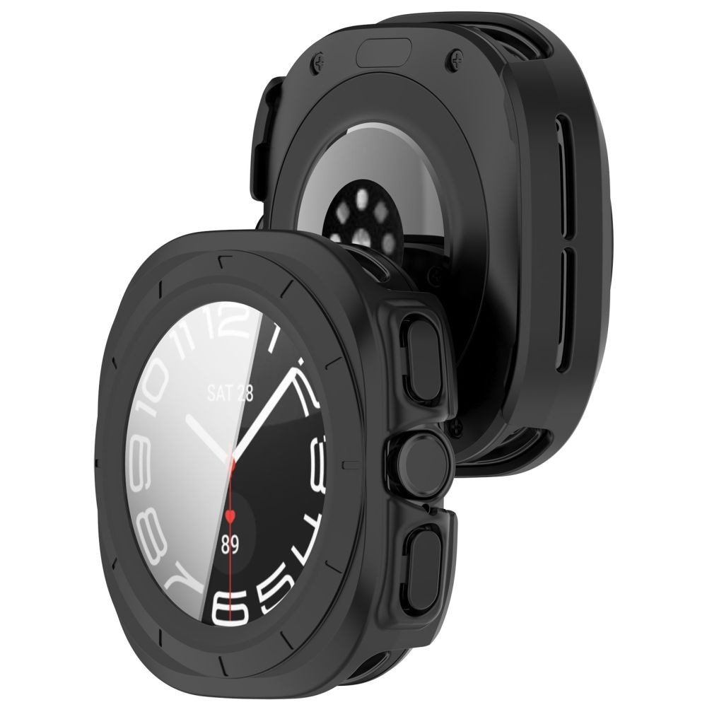 Tech-Protect Defense 2-pak etui til Samsung Galaxy Watch Ultra 47 mm – klar, mat sort