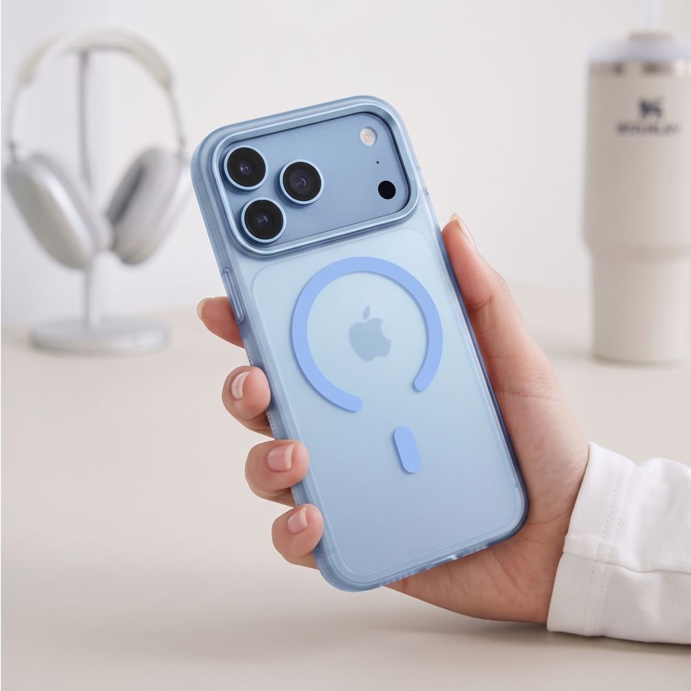 Tech-Protect MagZero MagSafe-etui til iPhone 17 Pro Max / 18 Pro Max – lysblå, mat