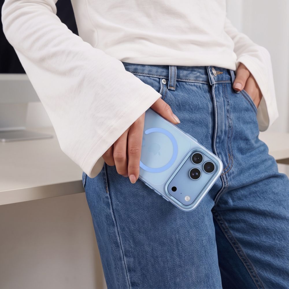 Tech-Protect MagZero MagSafe-etui til iPhone 17 Pro Max / 18 Pro Max – lysblå, mat