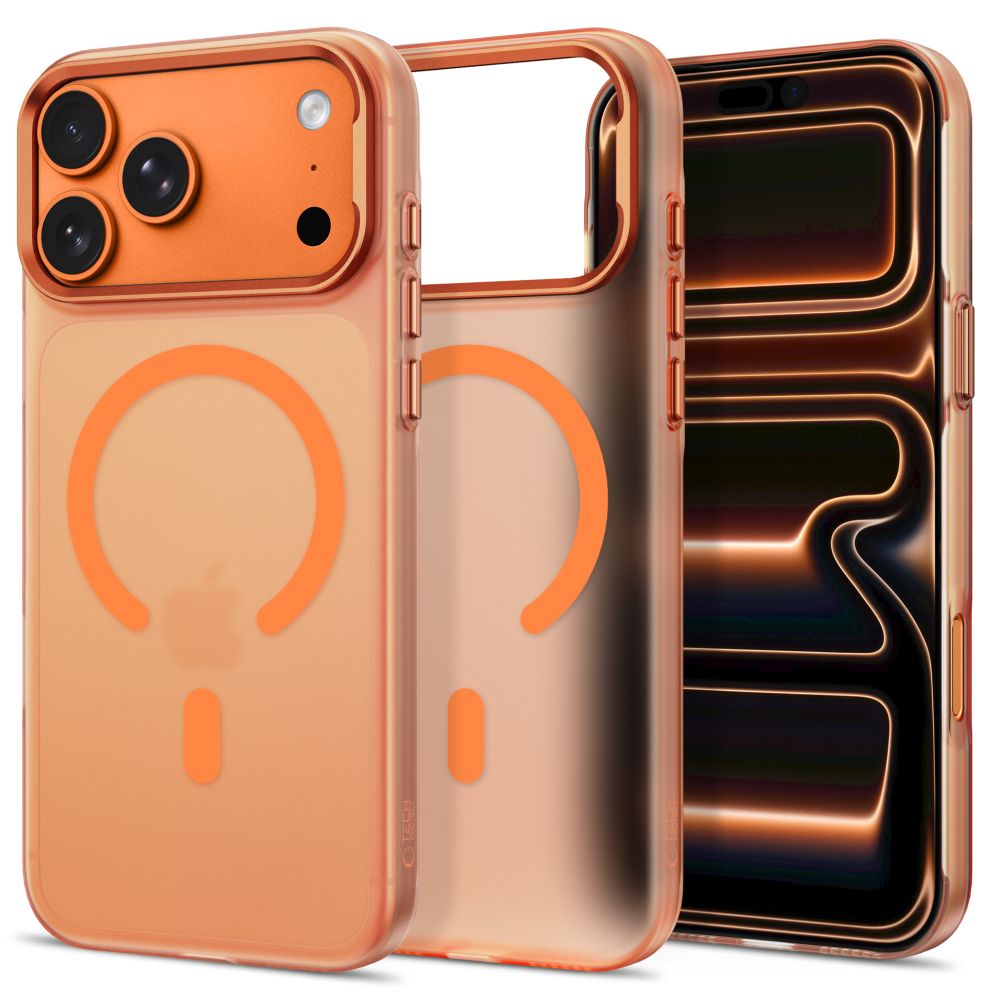 Tech-Protect MagZero MagSafe-etui til iPhone 17 Pro Max / 18 Pro Max – mat orange