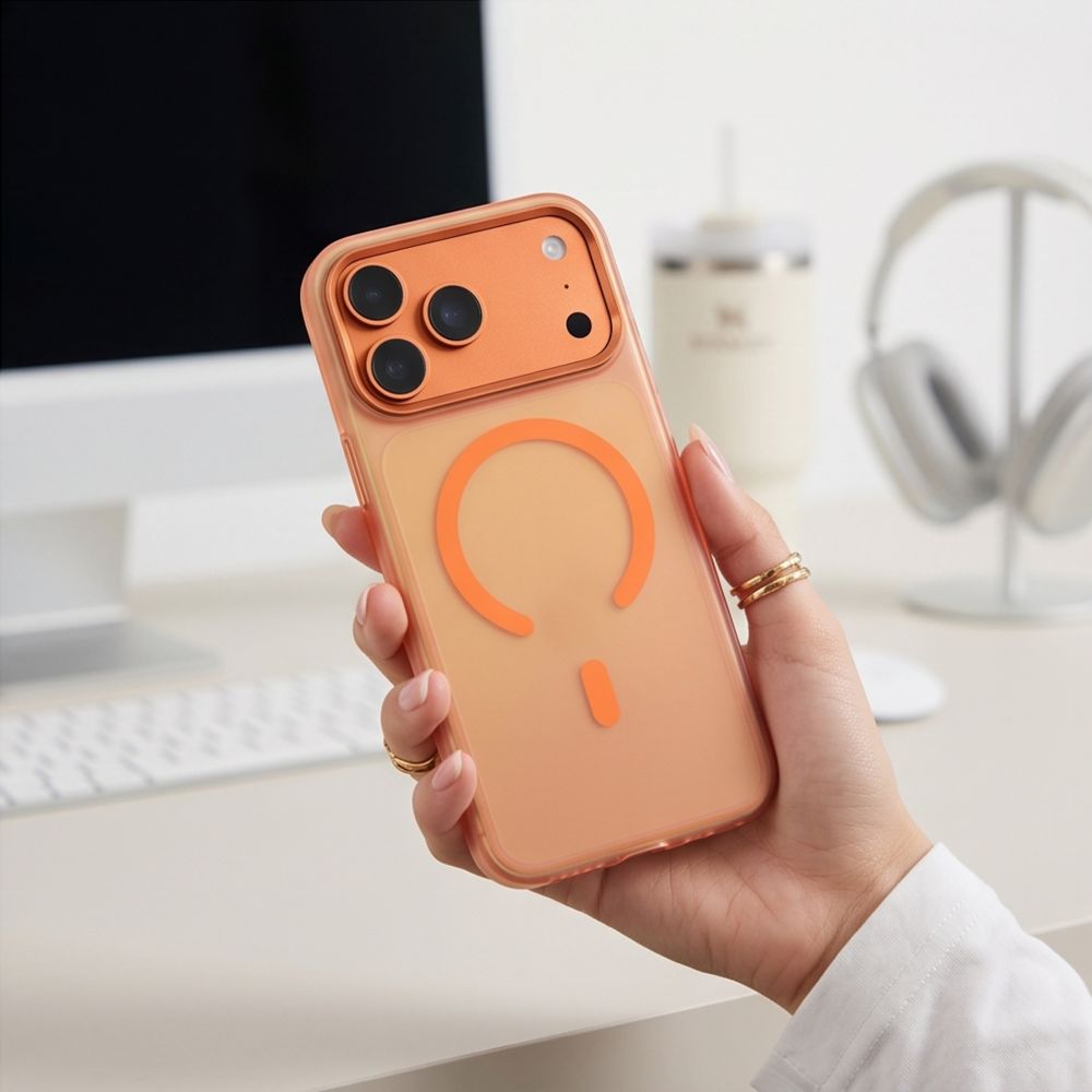 Tech-Protect MagZero MagSafe-etui til iPhone 17 Pro Max / 18 Pro Max – mat orange