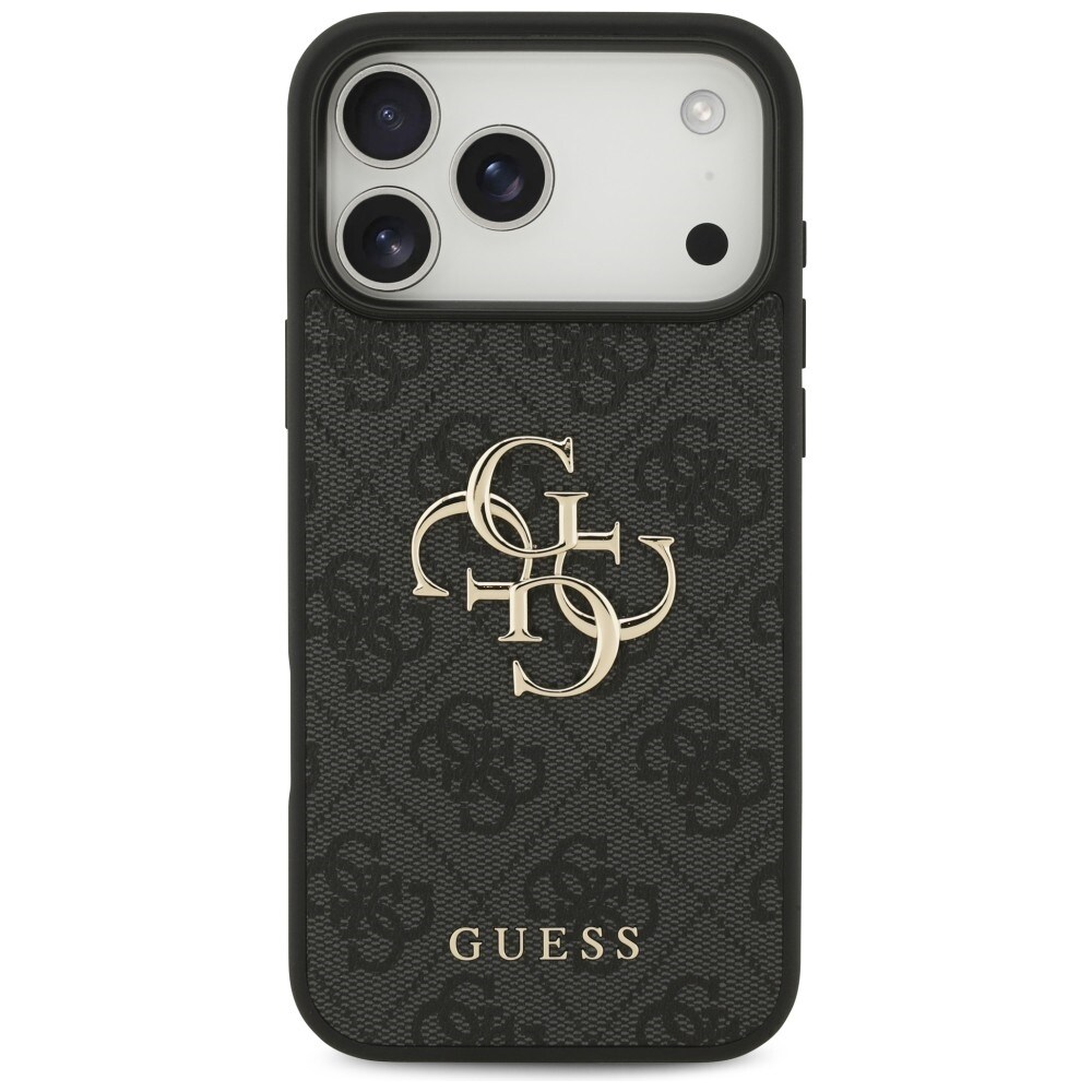 Guess 4G Big Logo-etui til iPhone 17 Pro Max / 18 Pro Max – Sort