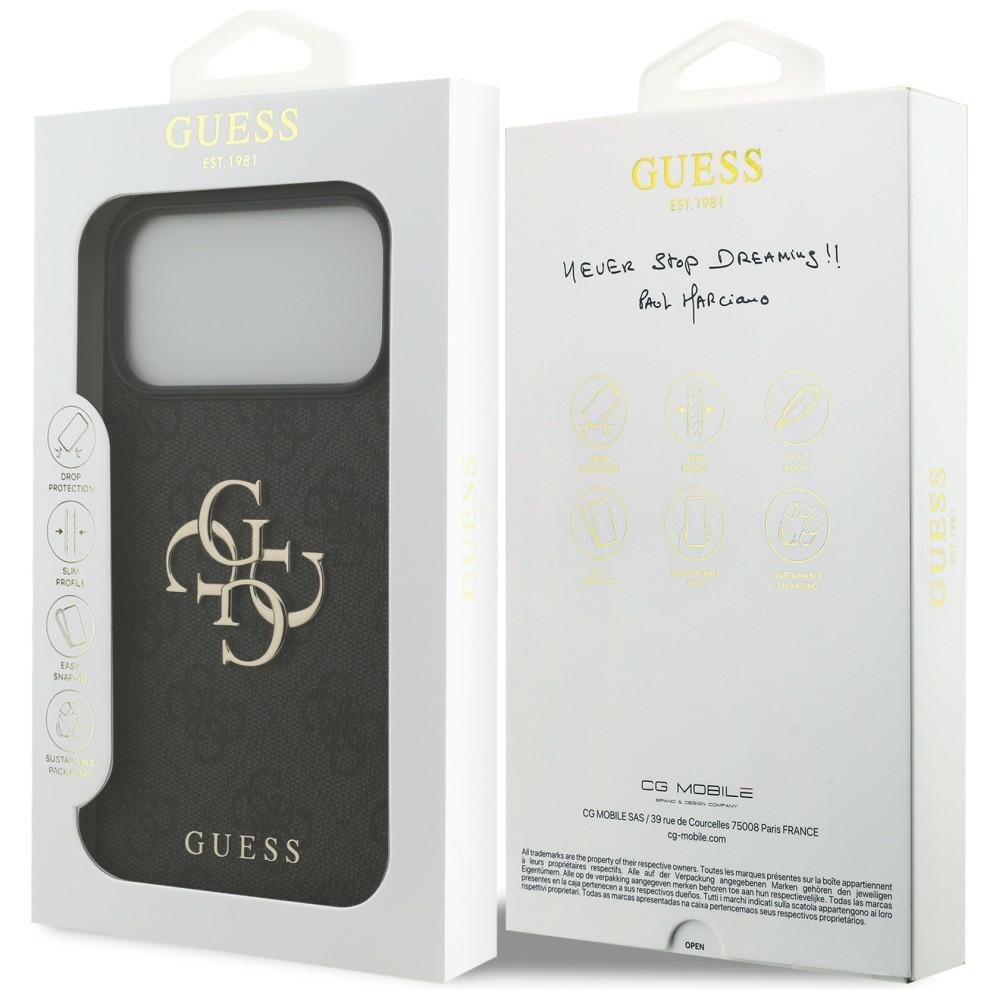 Guess 4G Big Logo-etui til iPhone 17 Pro Max / 18 Pro Max – Sort