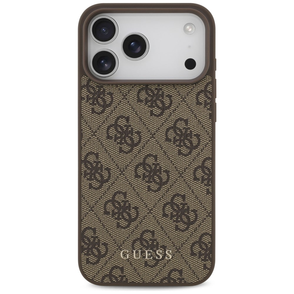 Guess 4G Classic-etui til iPhone 17 Pro Max / 18 Pro Max – Brun