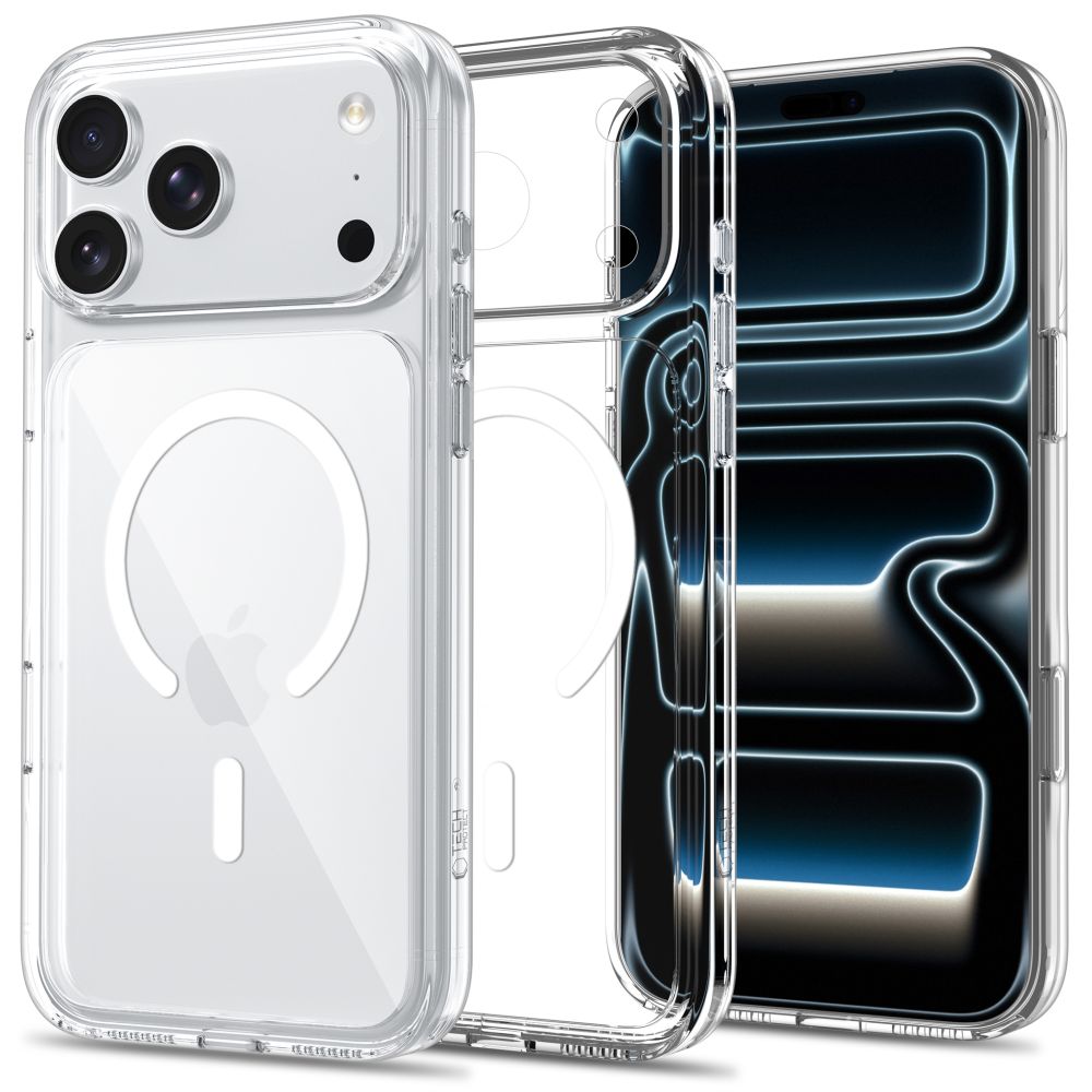 Tech-Protect Flexair Hybrid CC MagSafe-etui til iPhone 17 Pro Max / 18 Pro Max – gennemsigtigt
