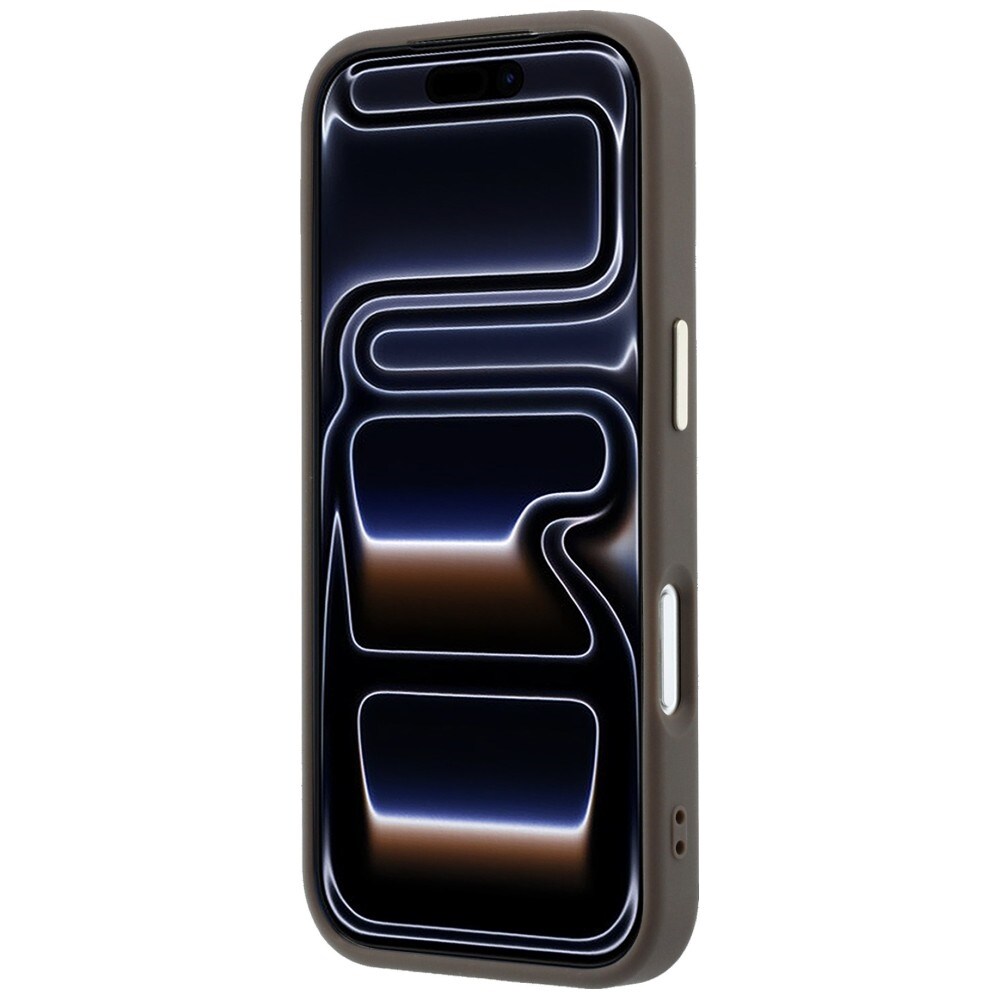 Guess 4G & Big Resin-logo-etui til iPhone 17 Pro / 18 Pro – Brun