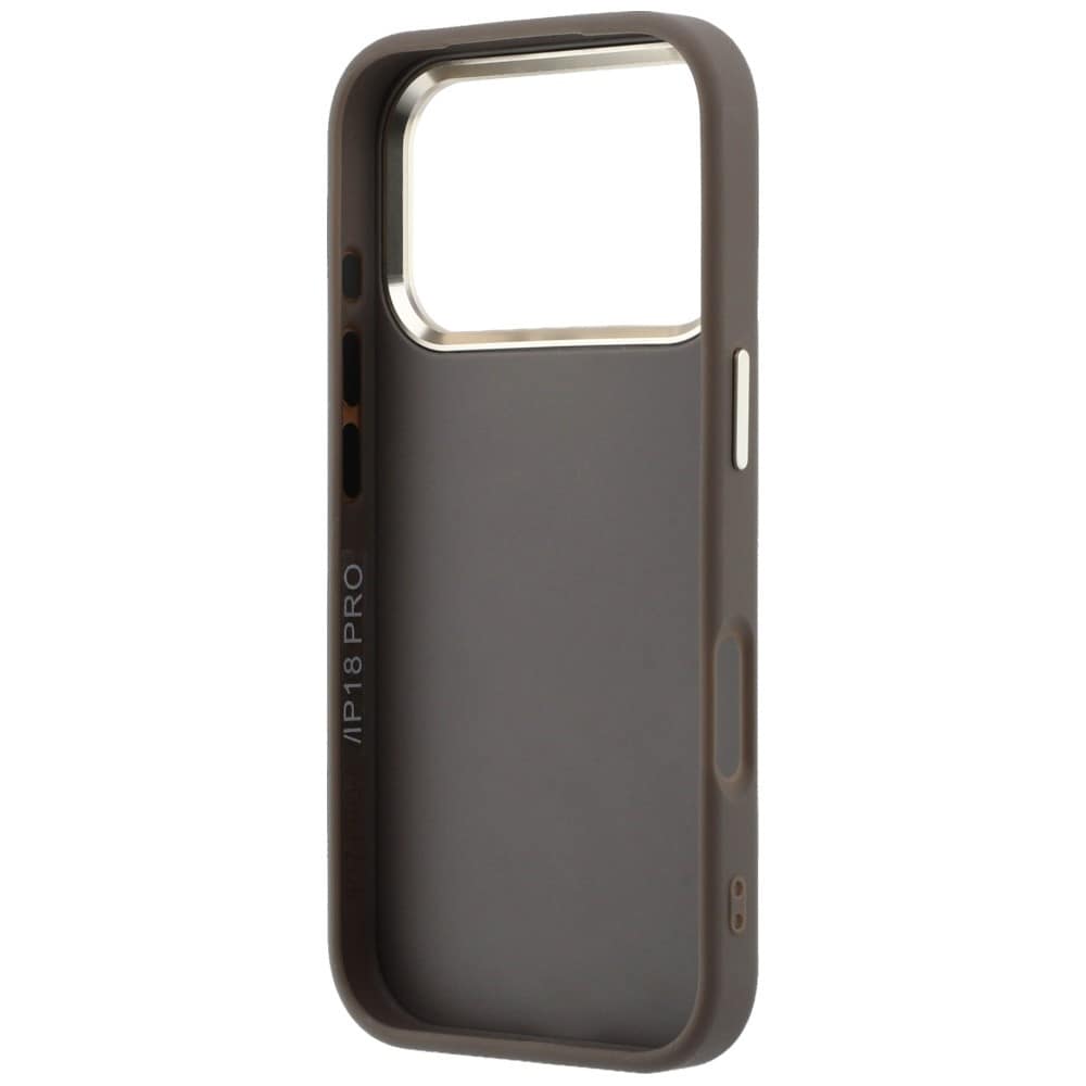 Guess 4G & Big Resin-logo-etui til iPhone 17 Pro / 18 Pro – Brun
