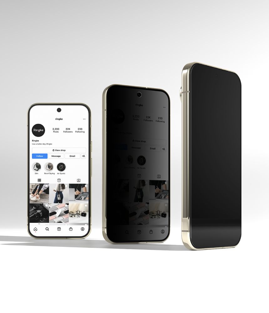 Ringke Easy Slide Privacy – 2-pak hærdet glas skærmbeskyttere til Google Pixel 9/10/11 Pro