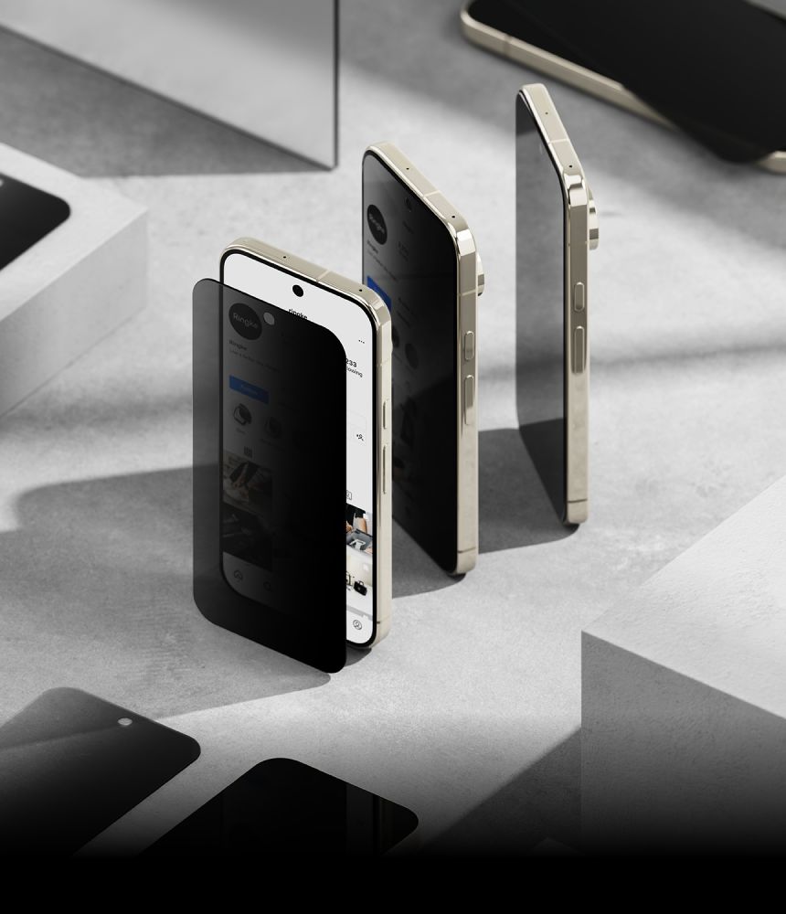 Ringke Easy Slide Privacy – 2-pak hærdet glas skærmbeskyttere til Google Pixel 9/10/11 Pro