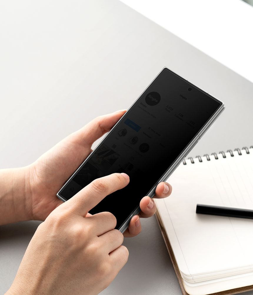 Ringke Easy Slide Privacy 360, 2-pak med hærdet glas til Samsung Galaxy Z Fold 8 Ultra