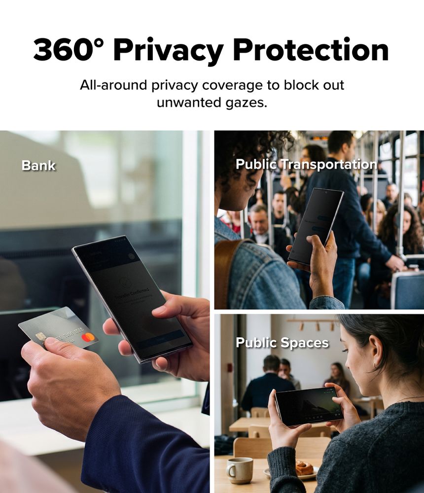 Ringke Easy Slide Privacy 360, 2-pak med hærdet glas til Samsung Galaxy Z Fold 8 Ultra