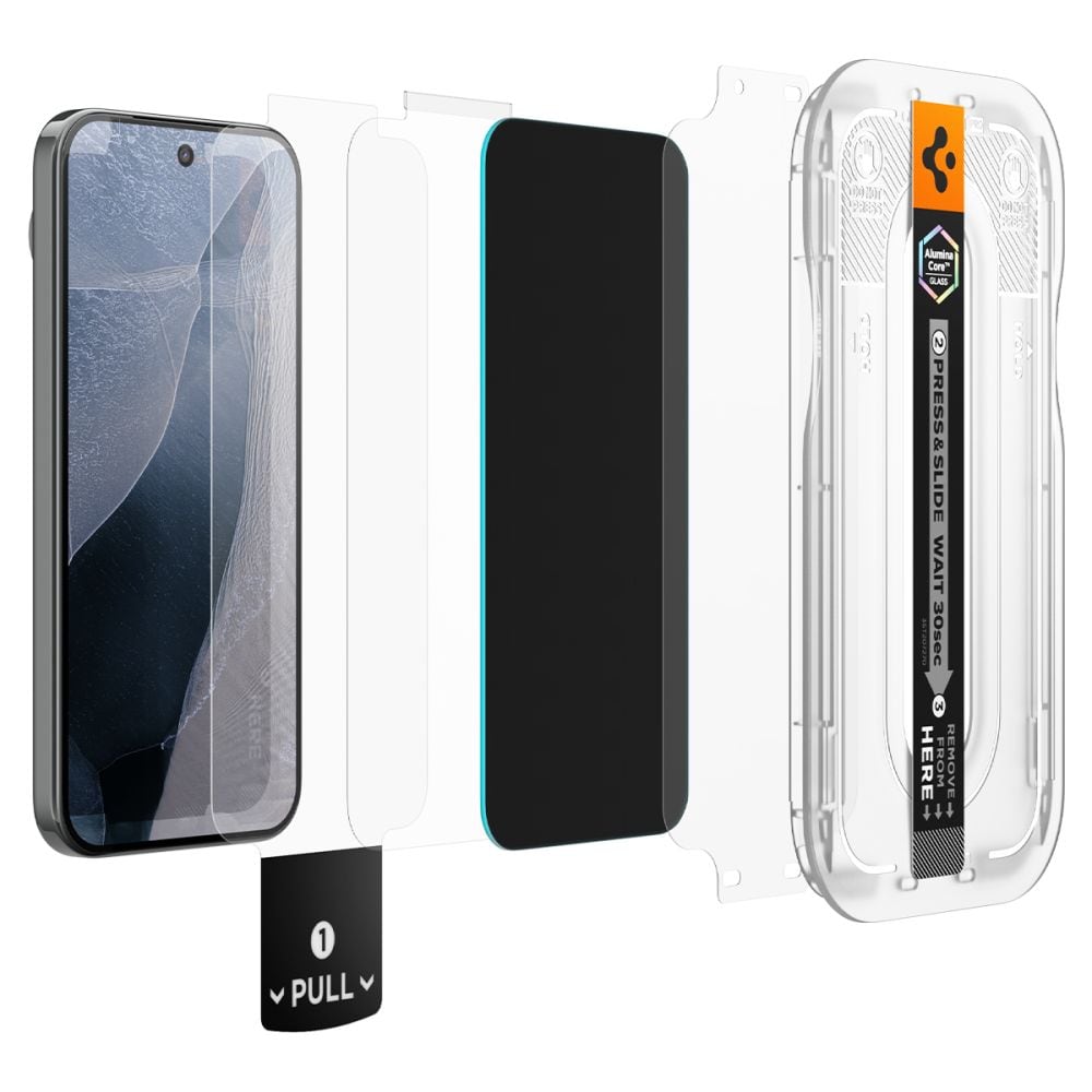 Spigen Glas.tR EZ Fit Pro HD Privacy 2-pak hærdet glas til Google Pixel 9/9 Pro/10/10 Pro/11/11 Pro