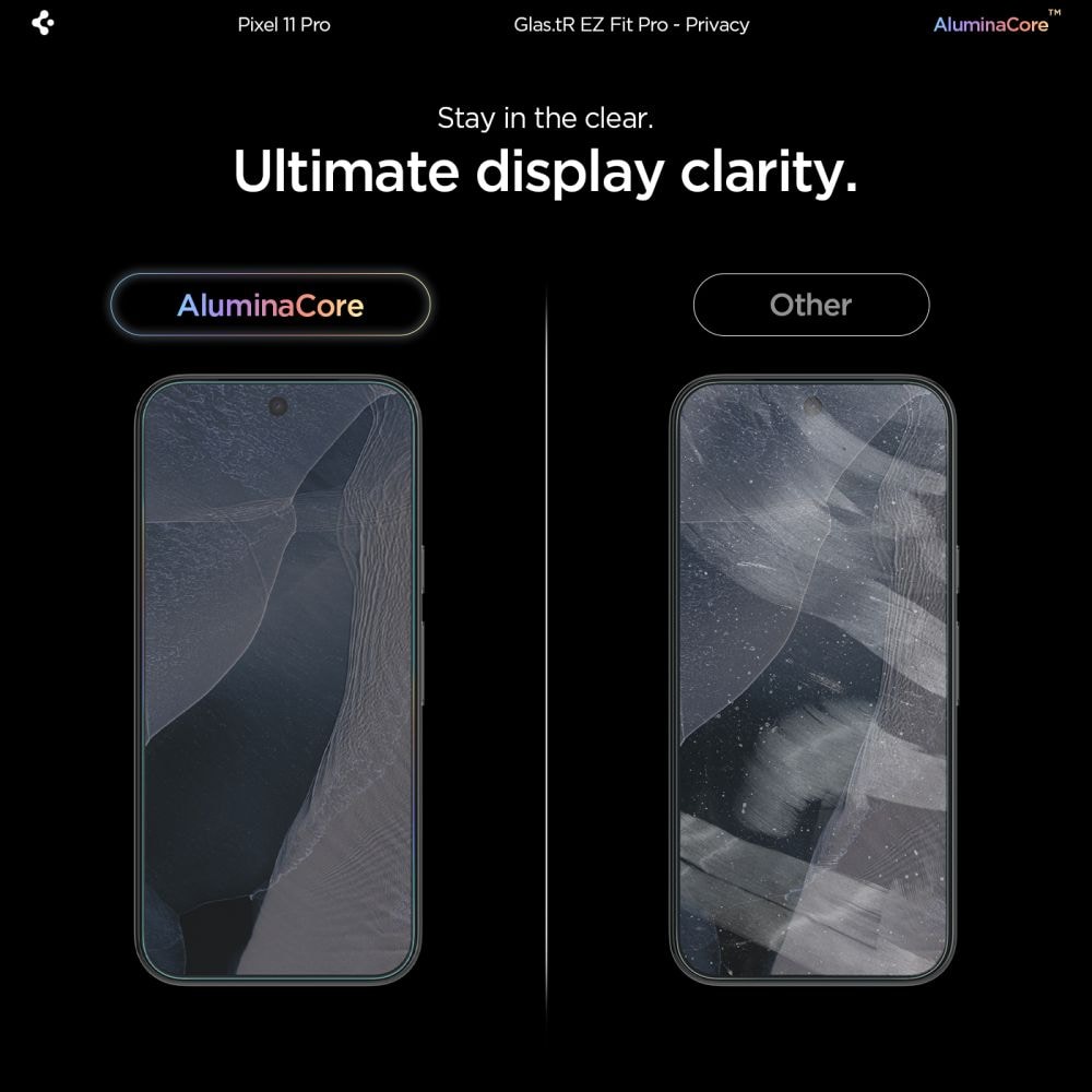 Spigen Glas.tR EZ Fit Pro HD Privacy 2-pak hærdet glas til Google Pixel 9/9 Pro/10/10 Pro/11/11 Pro