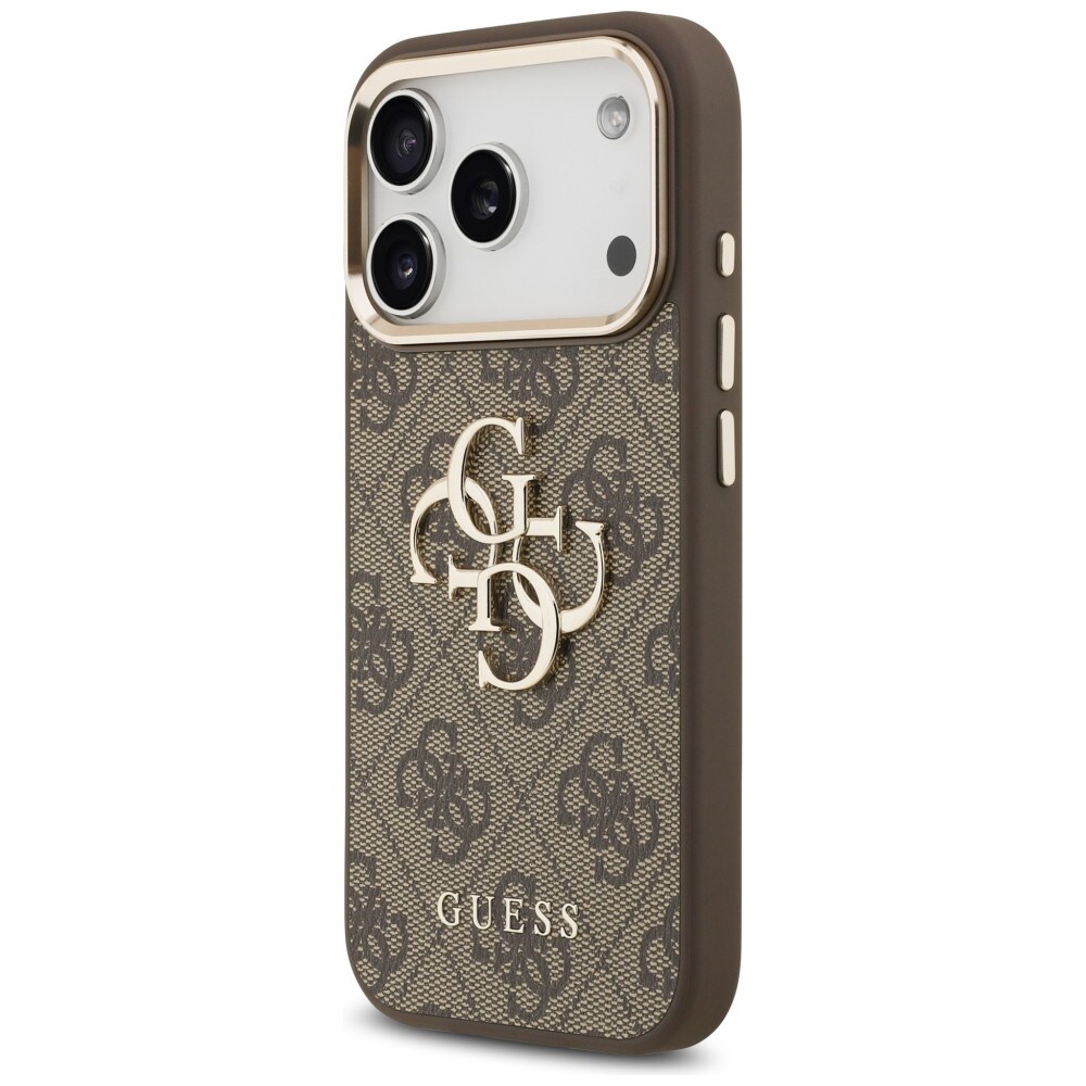 Guess 4G Big 4G Classic Logo-etui til iPhone 17 Pro Max / 18 Pro Max – brun og guld