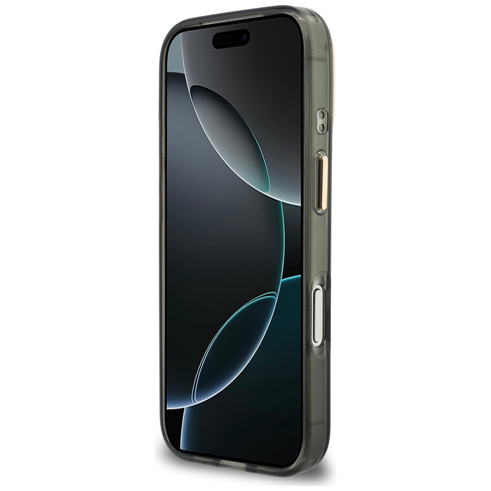 Guess IML 4G Script metaletui til iPhone 17 Pro Max / 18 Pro Max – Sort