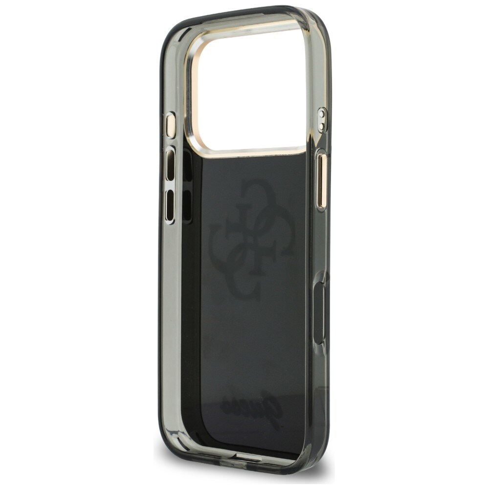 Guess IML 4G Script metaletui til iPhone 17 Pro Max / 18 Pro Max – Sort