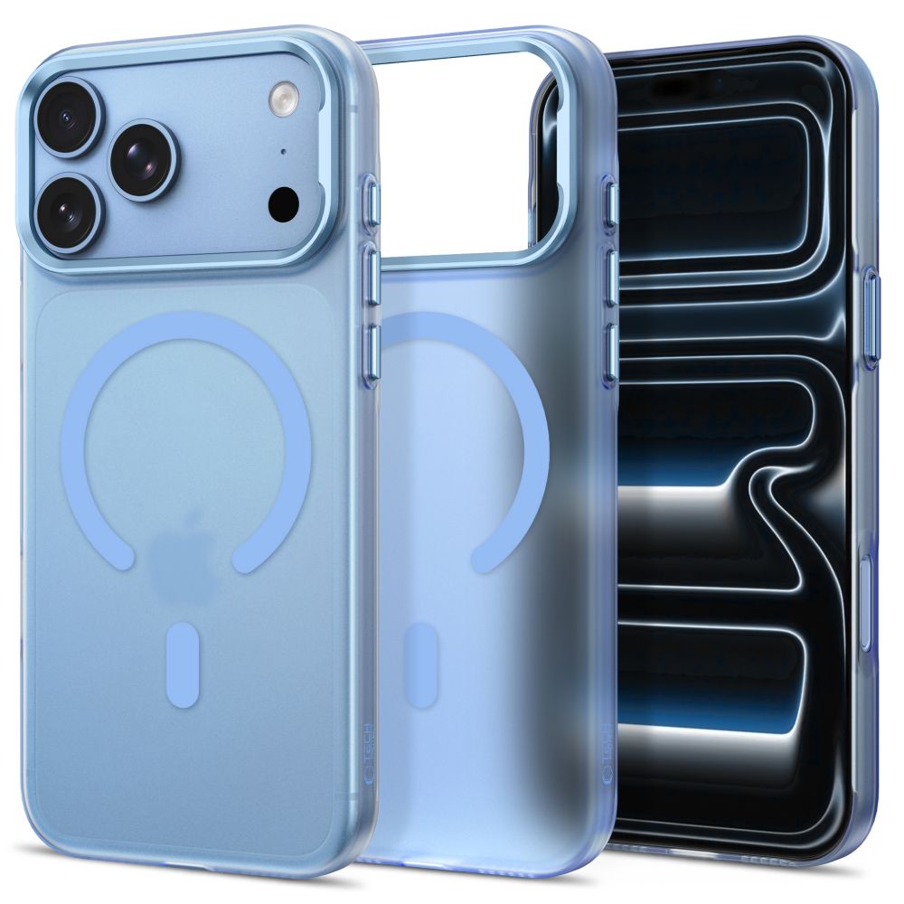 Tech-Protect MagZero MagSafe-etui til iPhone 17 Pro / 18 Pro – lysblå, mat