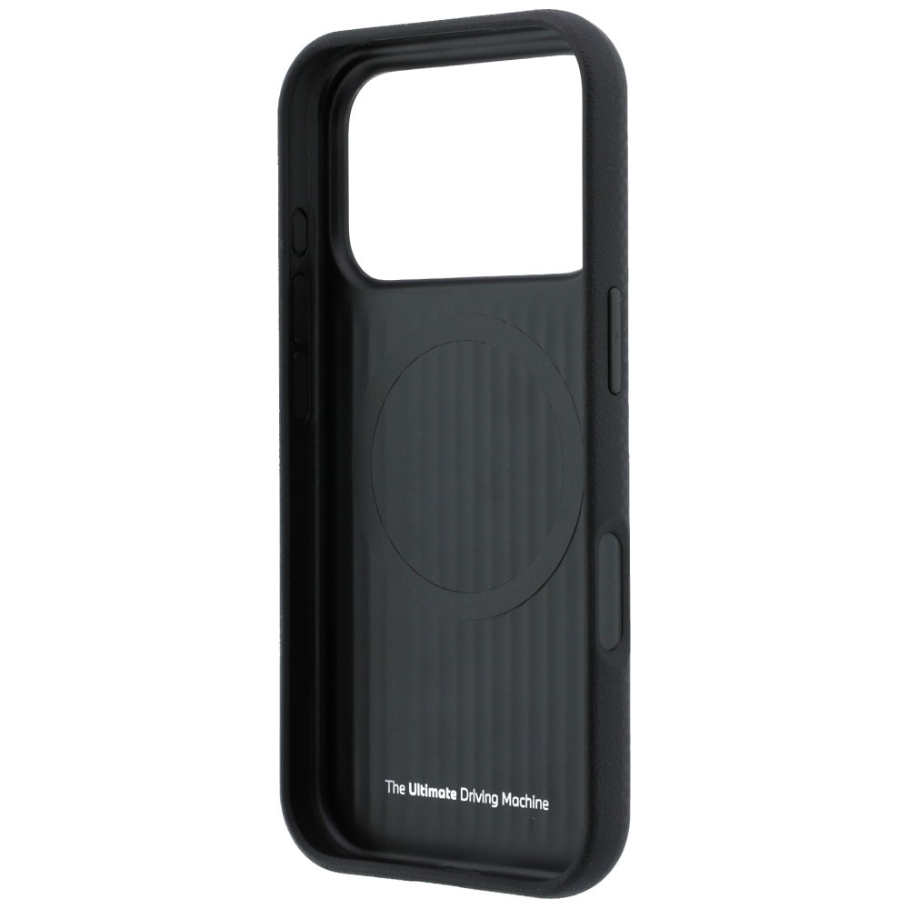 BMW M Quadrille Kevlar Tricolor & Metal Logo MagSafe-etui til iPhone 17 Pro / 18 Pro – Sort