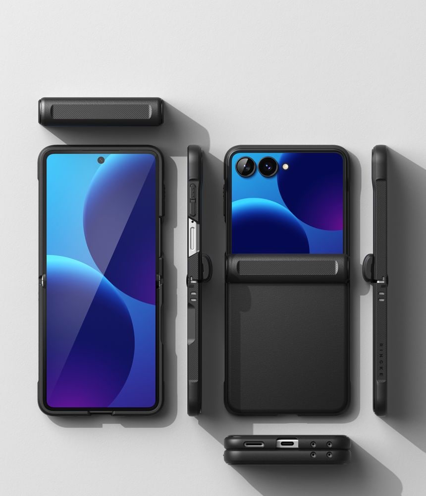 Ringke Onyx Flap-etui til Samsung Galaxy Z Flip 8 – Sort