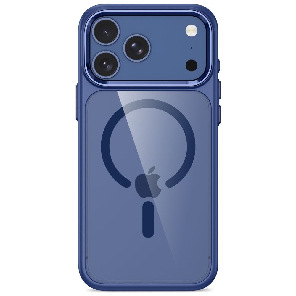 Tech-Protect Magmat Magsafe CC-etui til iPhone 17 Pro Max / 18 Pro Max – gennemsigtig marineblå