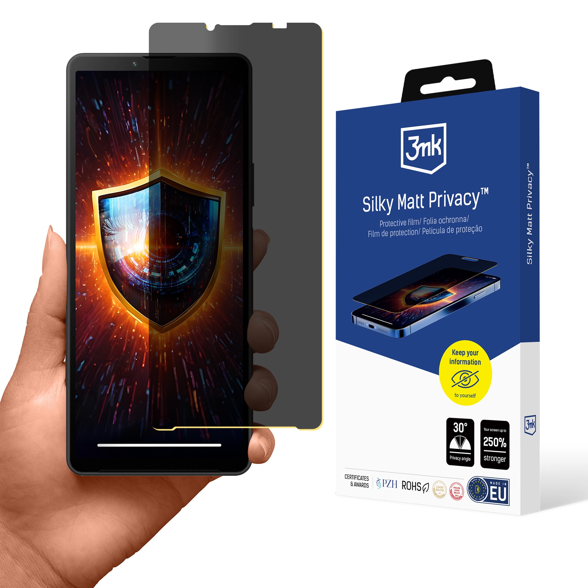 3mk Silky Matt privatlivsbeskyttende skærmbeskytter til Sony Xperia 10 V