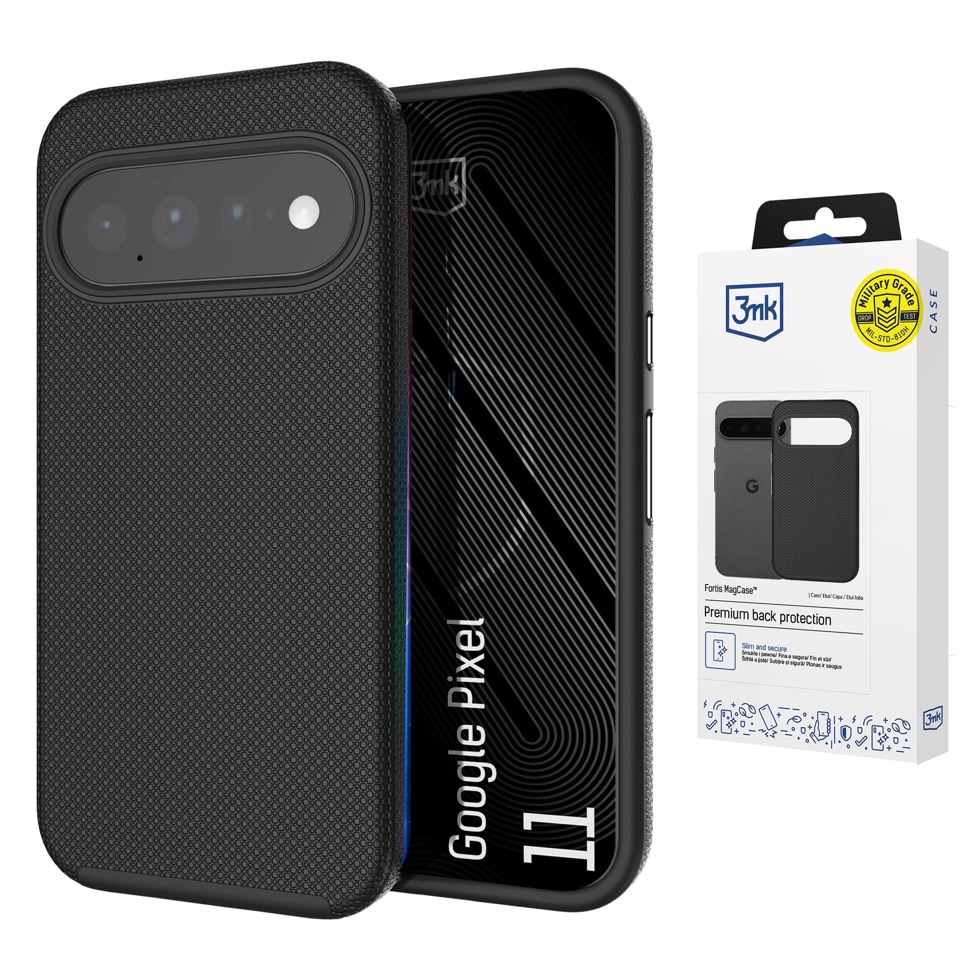 3mk Fortis MagCase til Google Pixel 11 – sort