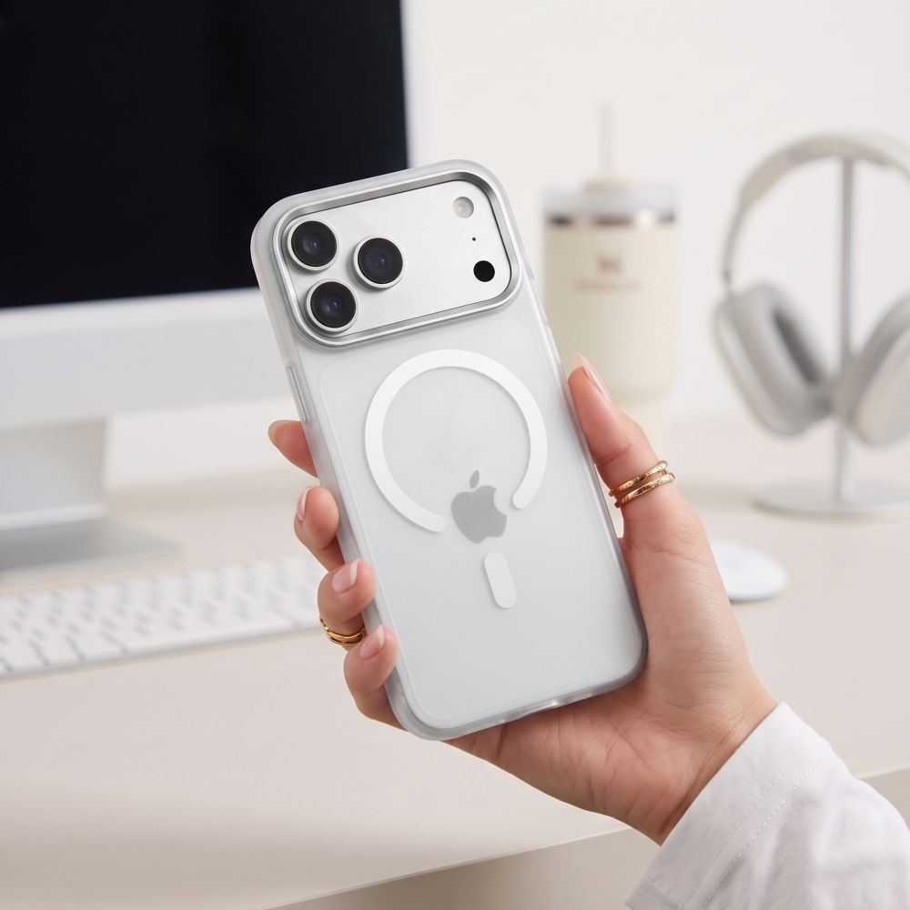 Tech-Protect MagZero MagSafe-etui til iPhone 17 Pro Max / 18 Pro Max – mat hvid