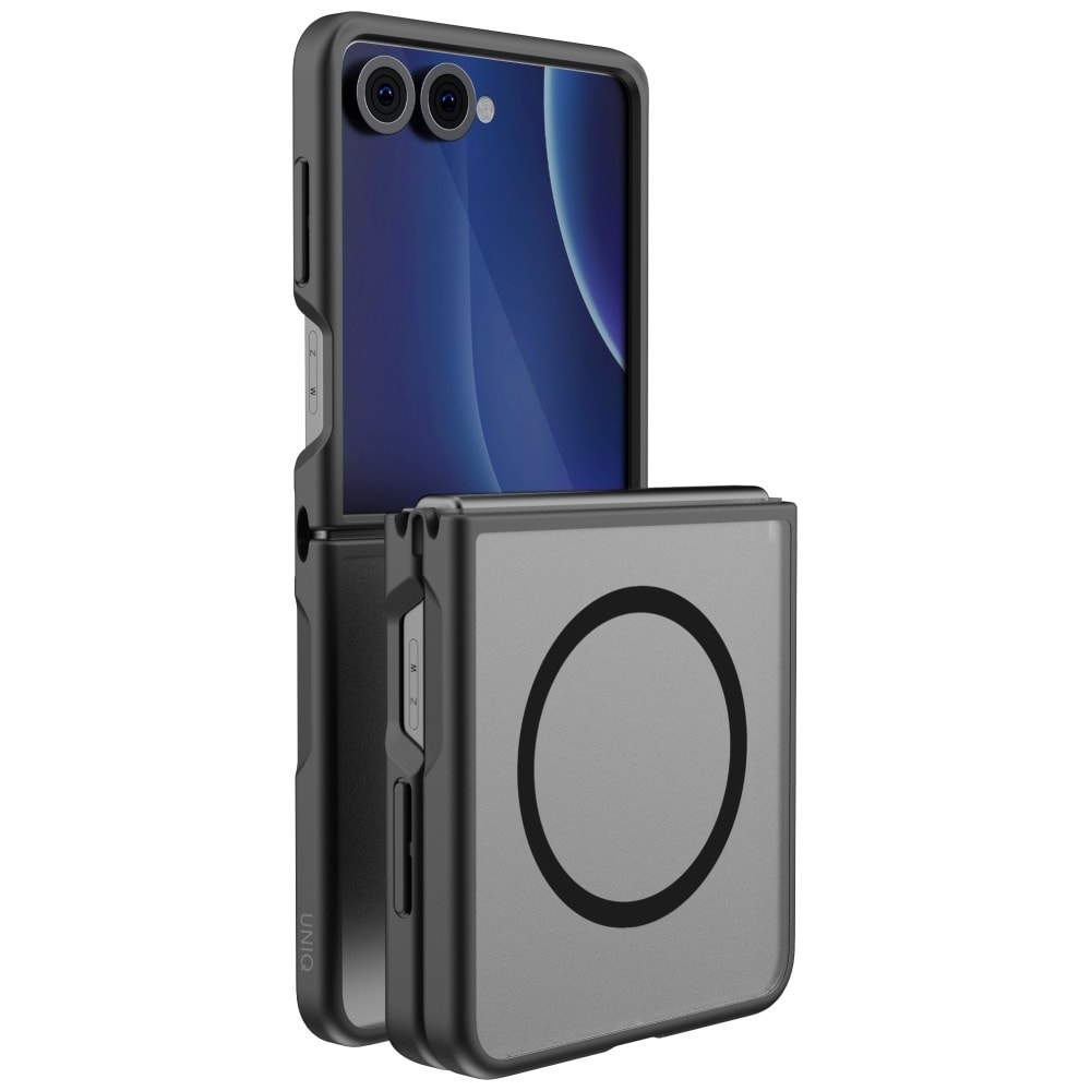 Uniq Veren AF Magclick-opladningsetui til Samsung Galaxy Z Flip 8 – Sort