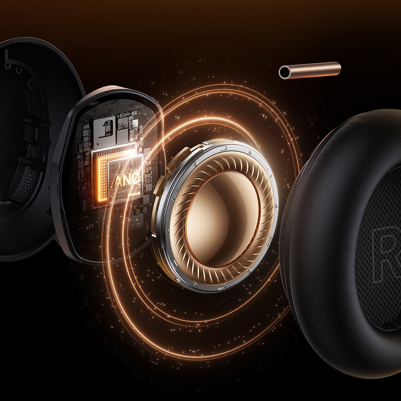 Baseus Inspire XH1 trådløse hovedtelefoner med lyd fra Bose, ANC og Dolby Audio – Black Hole