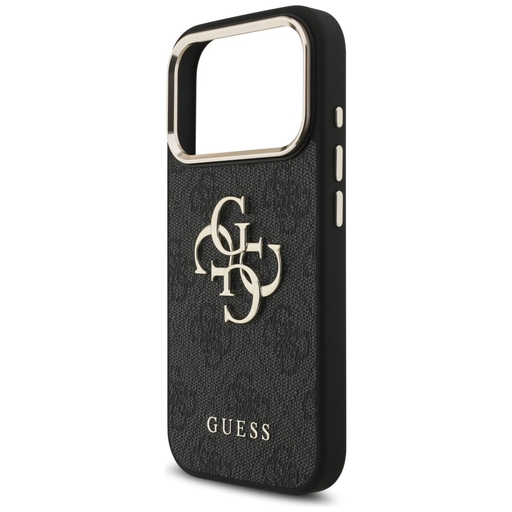Guess 4G Big 4G Classic Logo-etui til iPhone 17 Pro / 18 Pro – Sort og guld