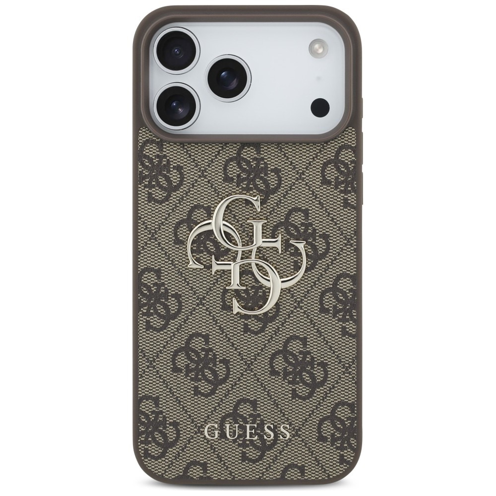 Guess 4G Big Logo-etui til iPhone 17 Pro / 18 Pro – Brun