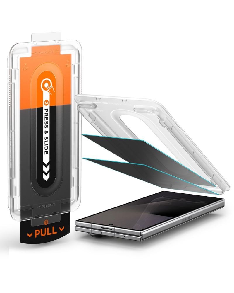 Spigen Glas.tR EZ Fit Pro HD Privacy – 2-pak hærdet glas til Samsung Galaxy Z Fold 7/8 Ultra