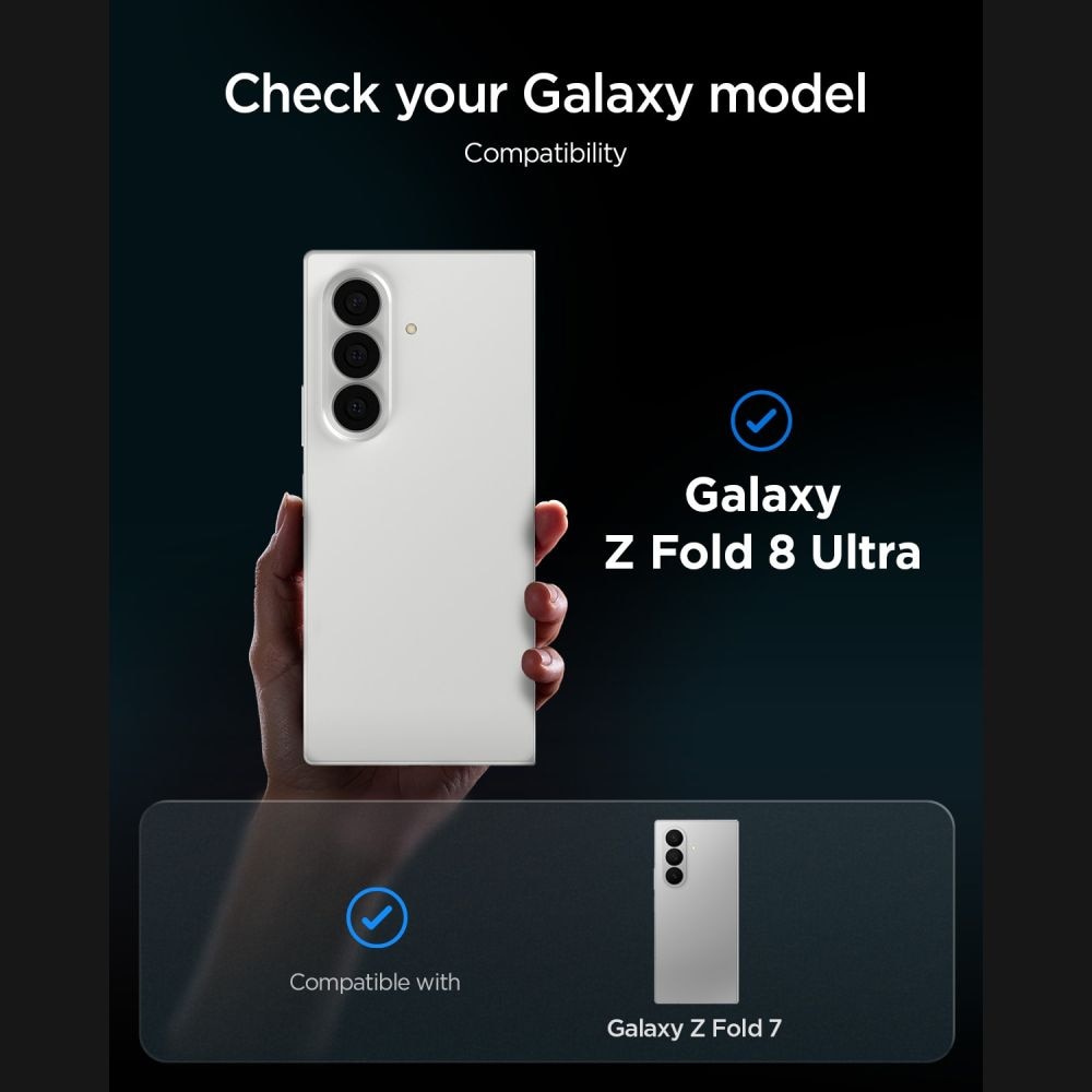 Spigen Glas.tR EZ Fit Pro HD Privacy – 2-pak hærdet glas til Samsung Galaxy Z Fold 7/8 Ultra