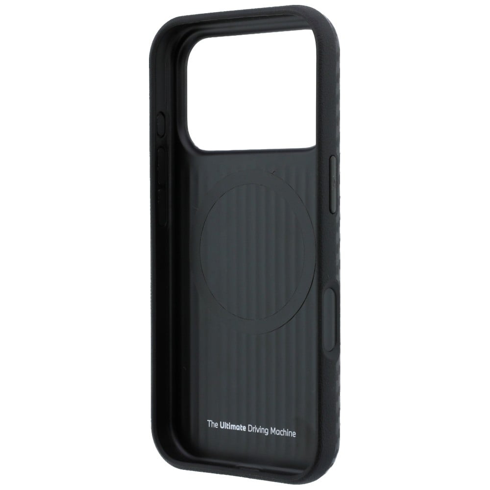 BMW M MagSafe-etui med kulfiberprint til iPhone 17 Pro / 18 Pro – Sort