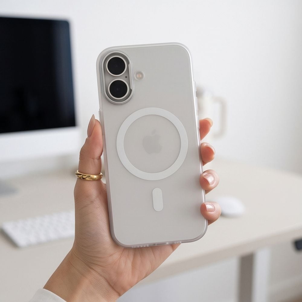 Tech-Protect MagZero MagSafe-etui til iPhone 17 – Mat hvid