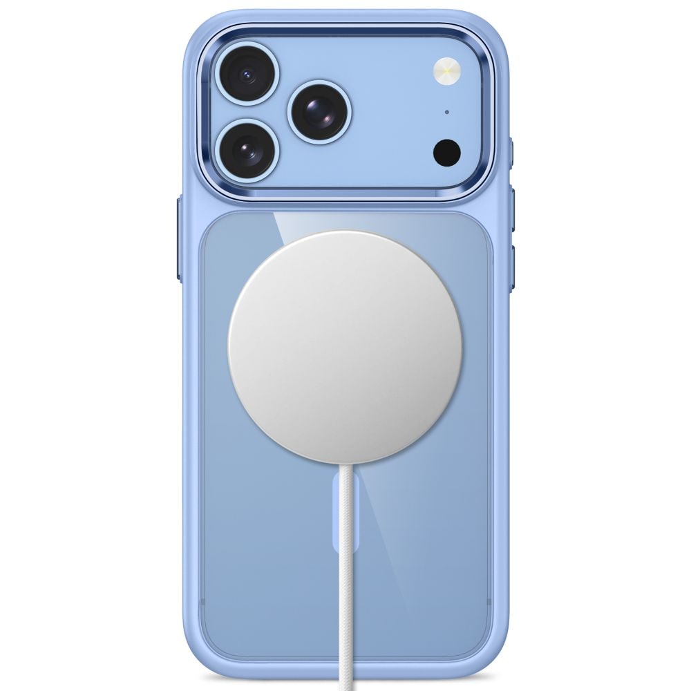 Tech-Protect Magmat Magsafe CC-etui til iPhone 17 Pro Max / 18 Pro Max – gennemsigtig lyseblå