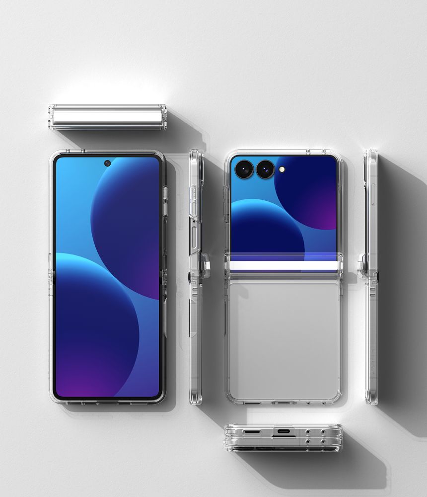 Ringke Fusion Flap-etui til Samsung Galaxy Z Flip 8 – gennemsigtigt