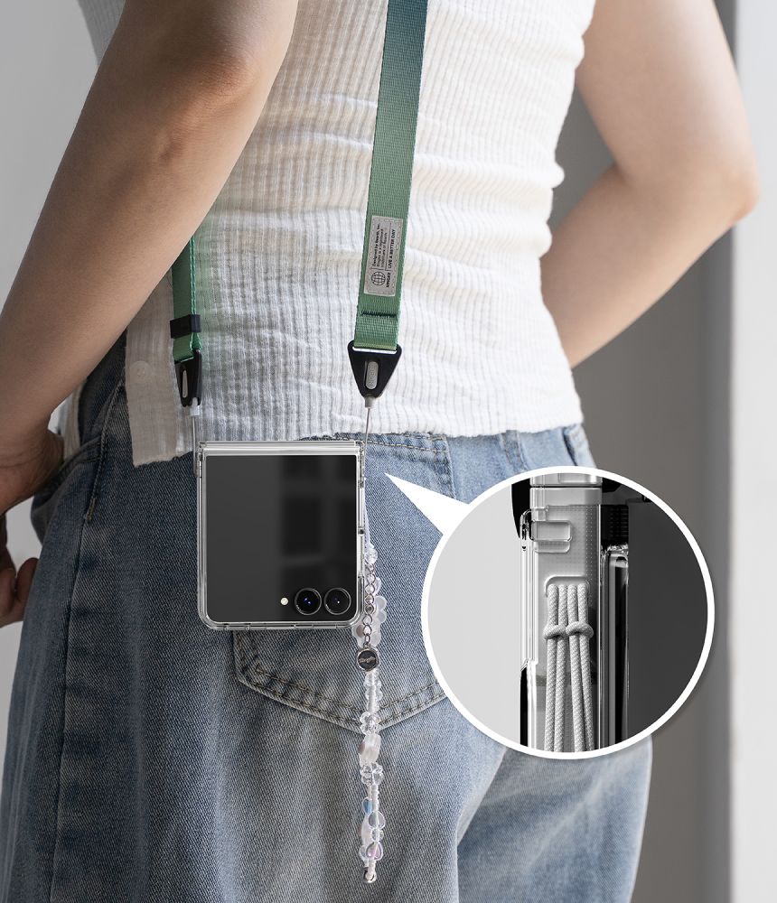Ringke Fusion Flap-etui til Samsung Galaxy Z Flip 8 – gennemsigtigt