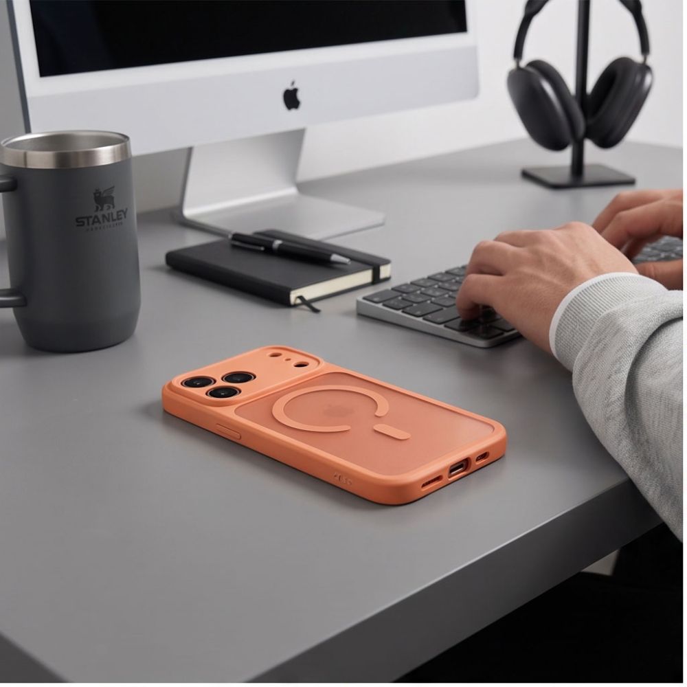 Tech-Protect BasicMag MagSafe-etui til iPhone 17 Pro Max / 18 Pro Max – mat orange