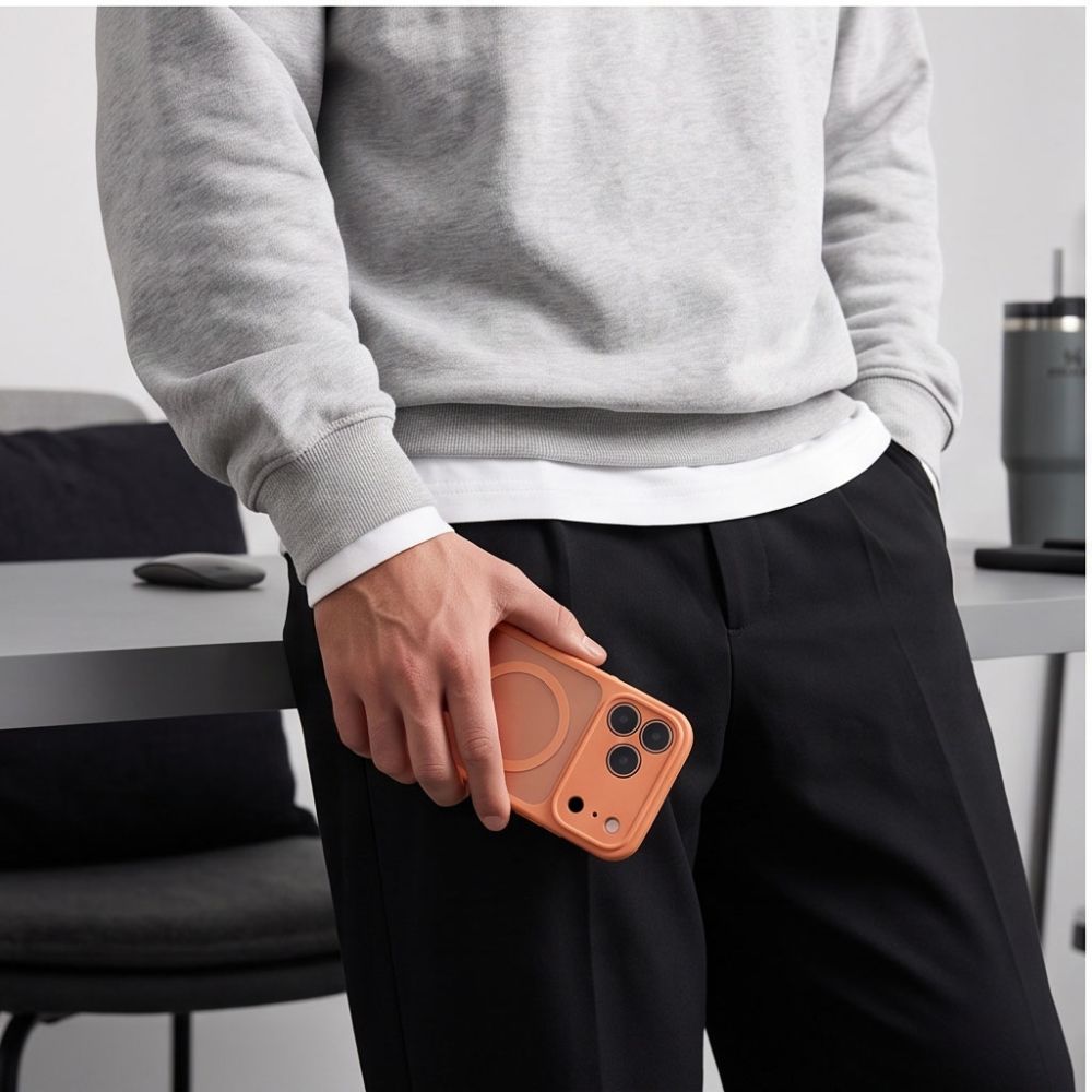 Tech-Protect BasicMag MagSafe-etui til iPhone 17 Pro Max / 18 Pro Max – mat orange