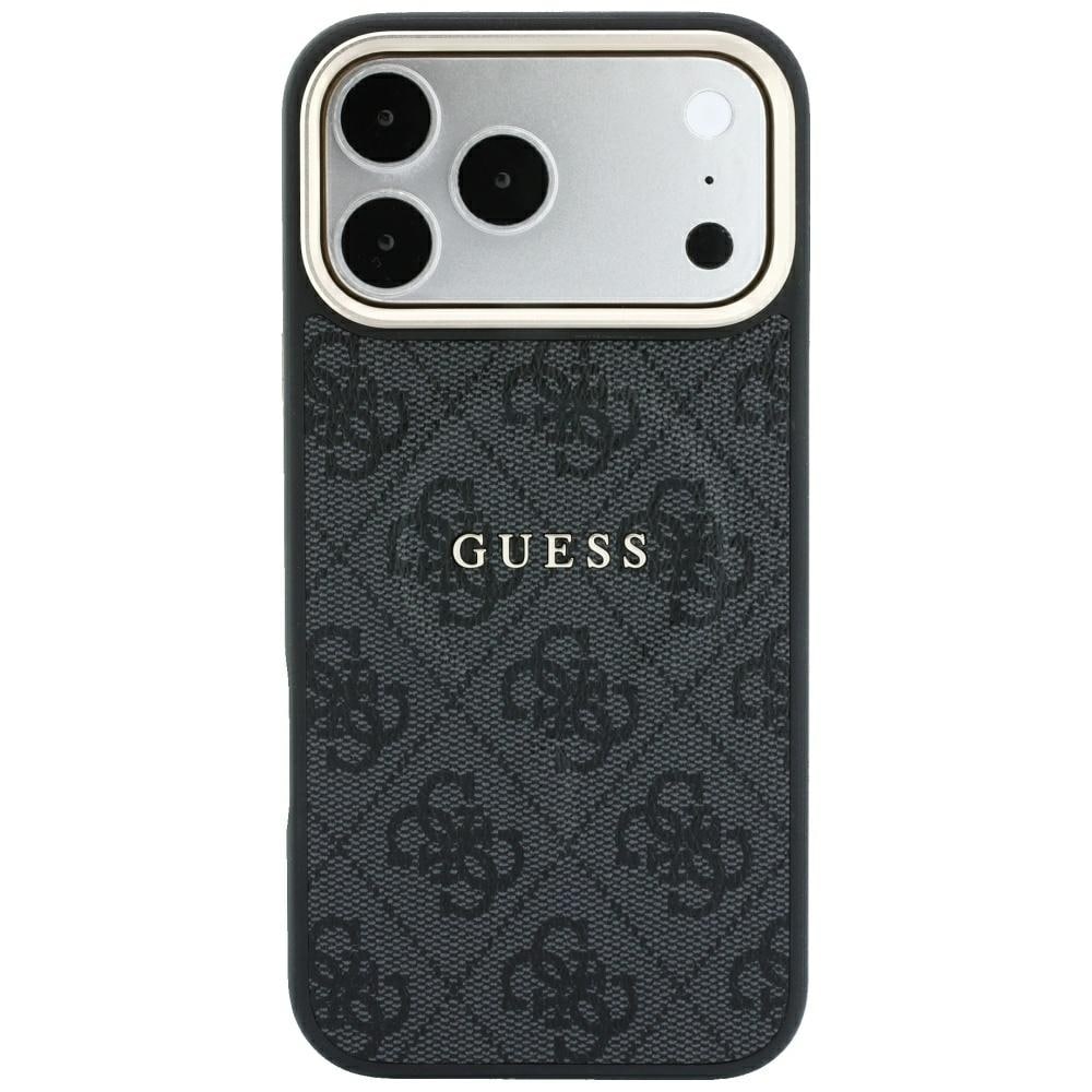Guess præget 4G Classic MagSafe-etui til iPhone 17 Pro / 18 Pro – Sort