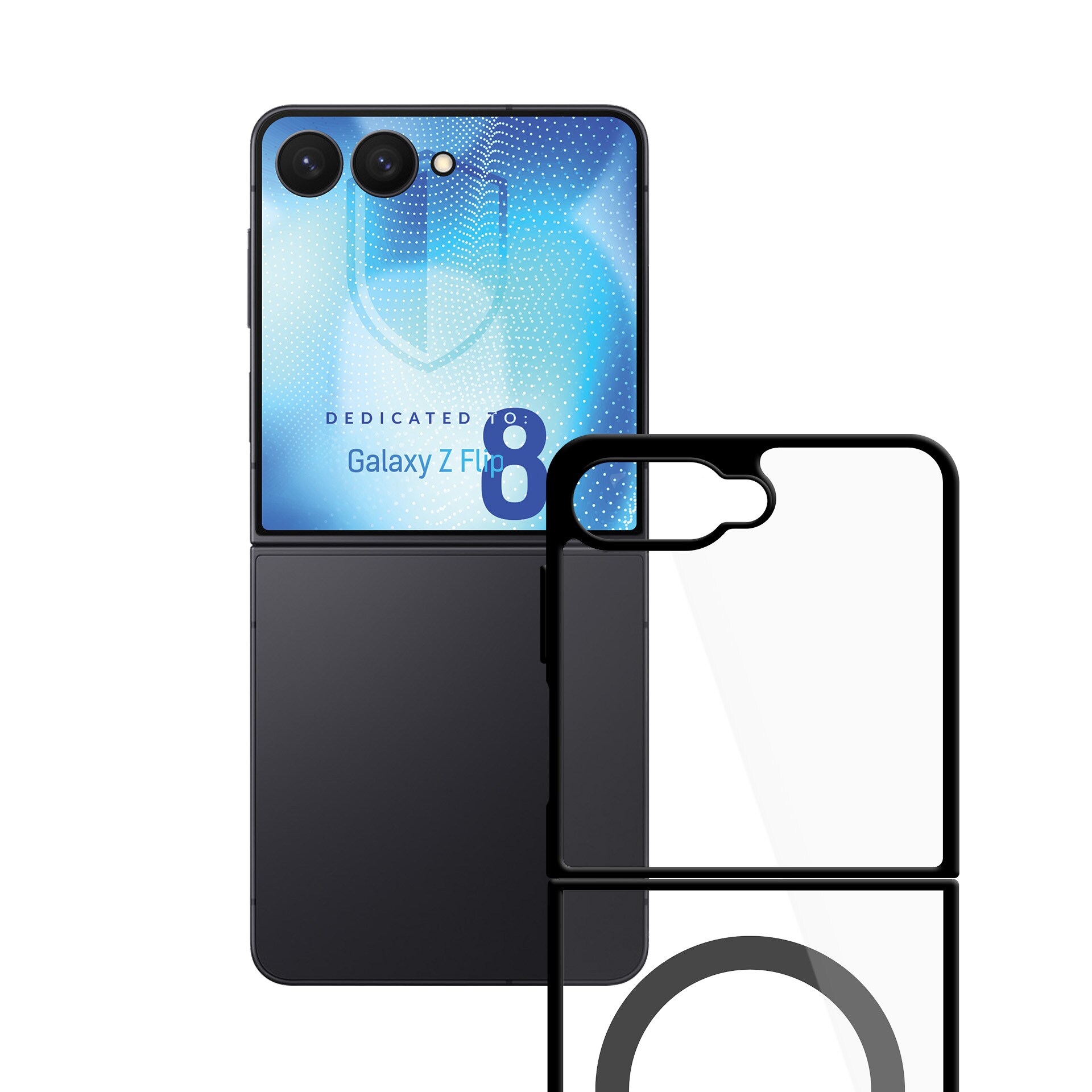 3mk Satin Armor Case+ Flip til Samsung Galaxy Z Flip 8 – gennemsigtig