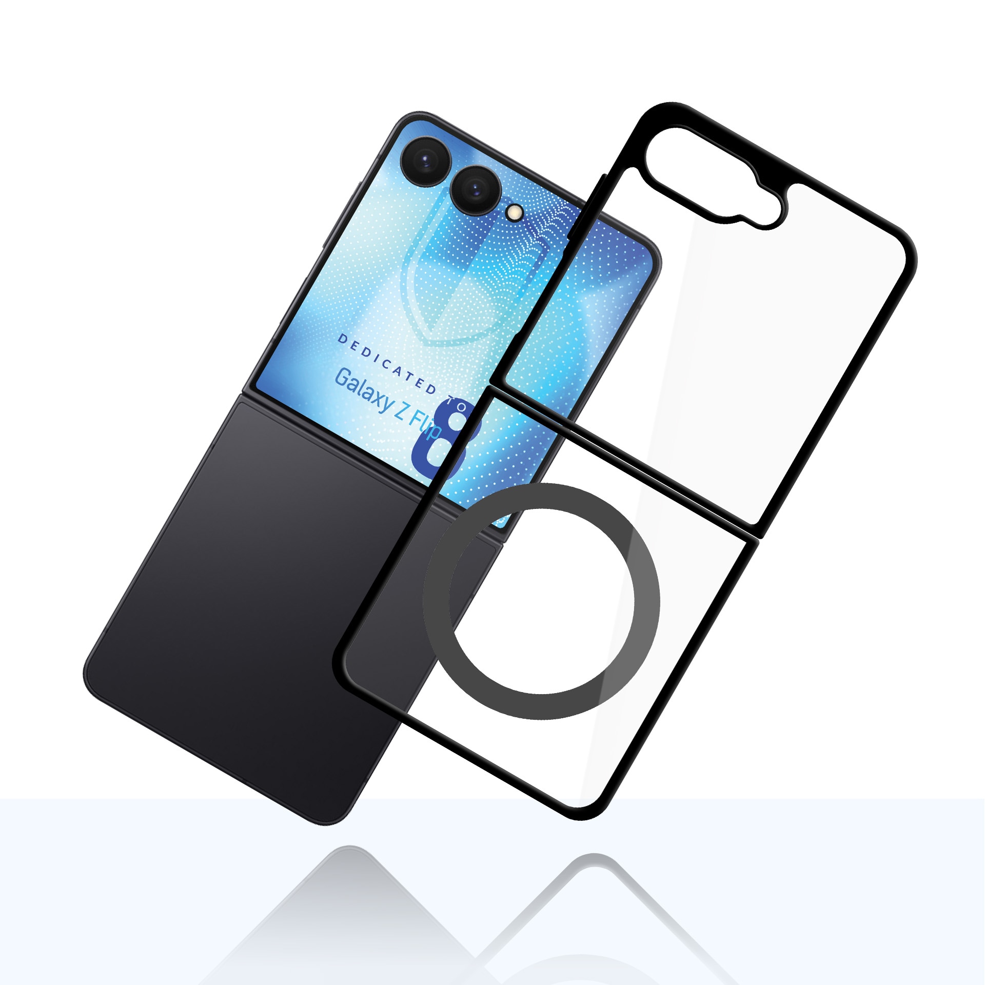 3mk Satin Armor Case+ Flip til Samsung Galaxy Z Flip 8 – gennemsigtig