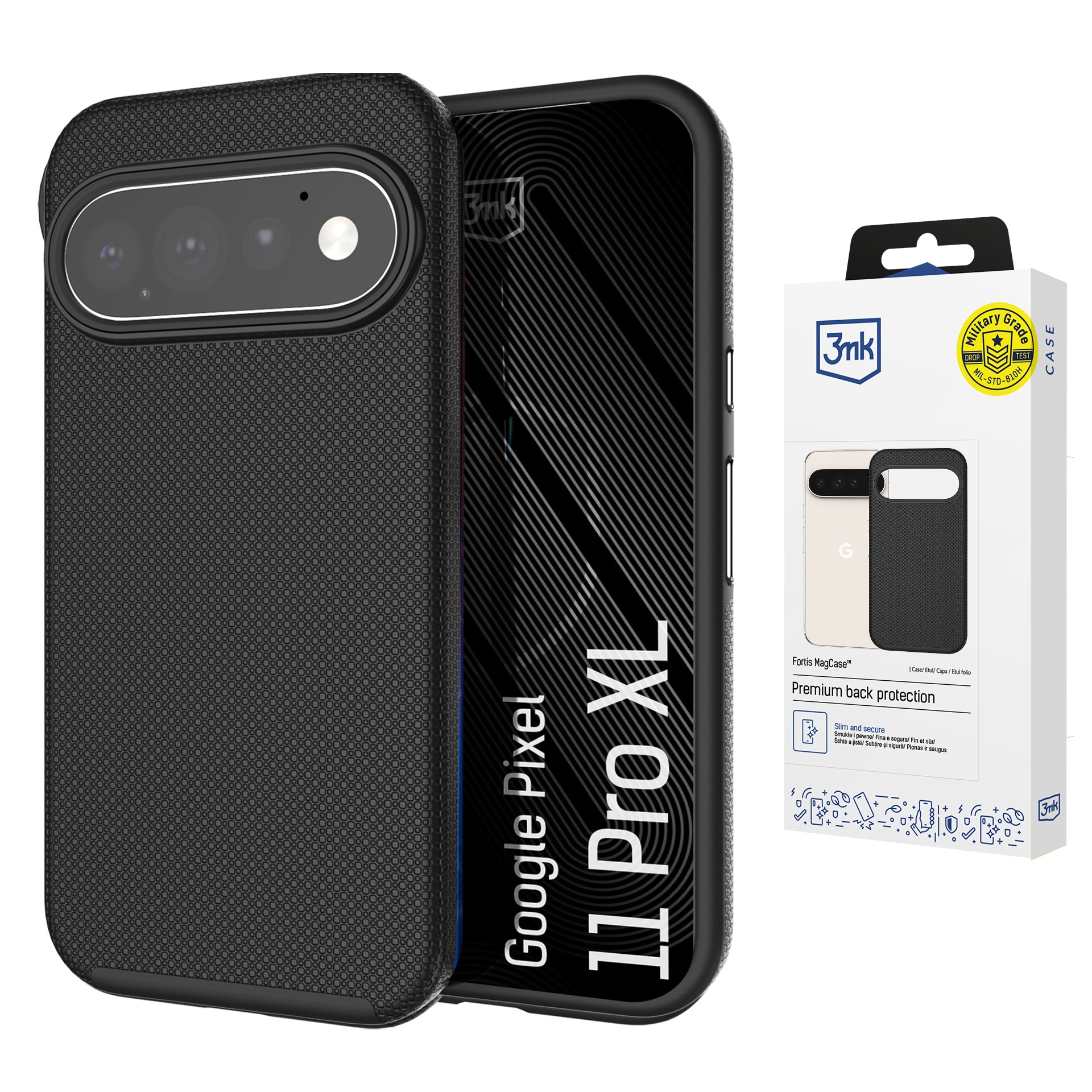 3mk Fortis MagCase til Google Pixel 11 Pro XL – Sort